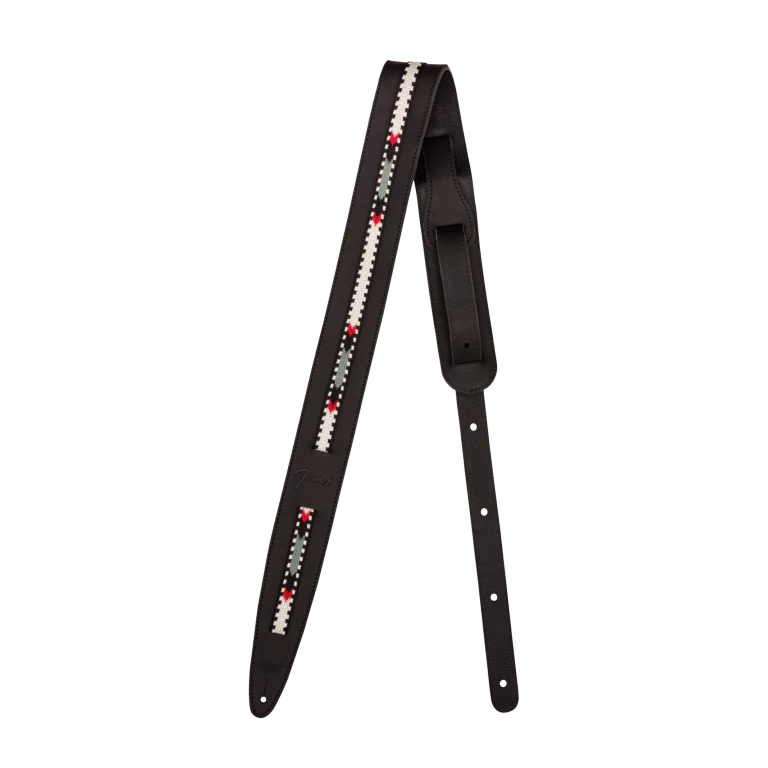 Fender Paramount Acoustic Leather Strap Black Straps