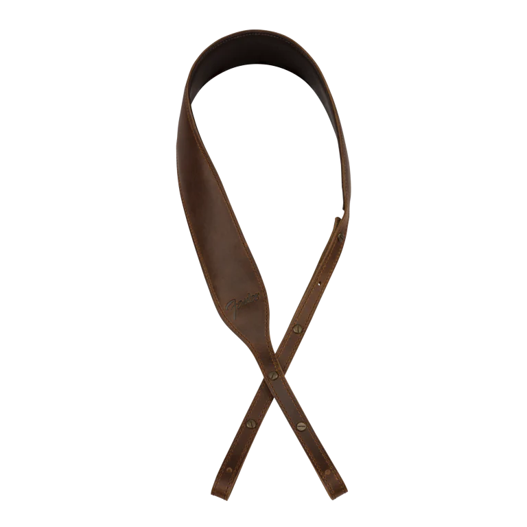 Fender Paramount Banjo Leather Strap Brown Straps
