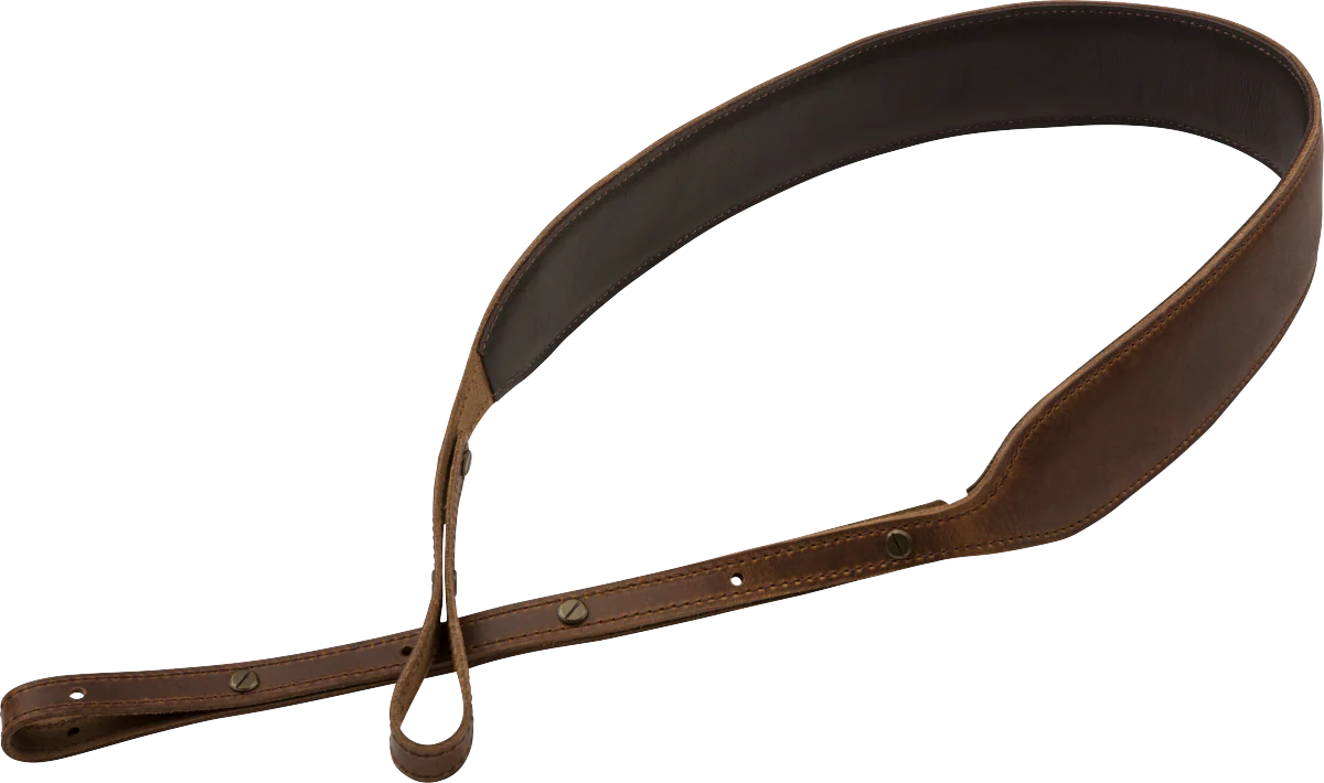 Fender Paramount Banjo Leather Strap Brown Straps - Image 3