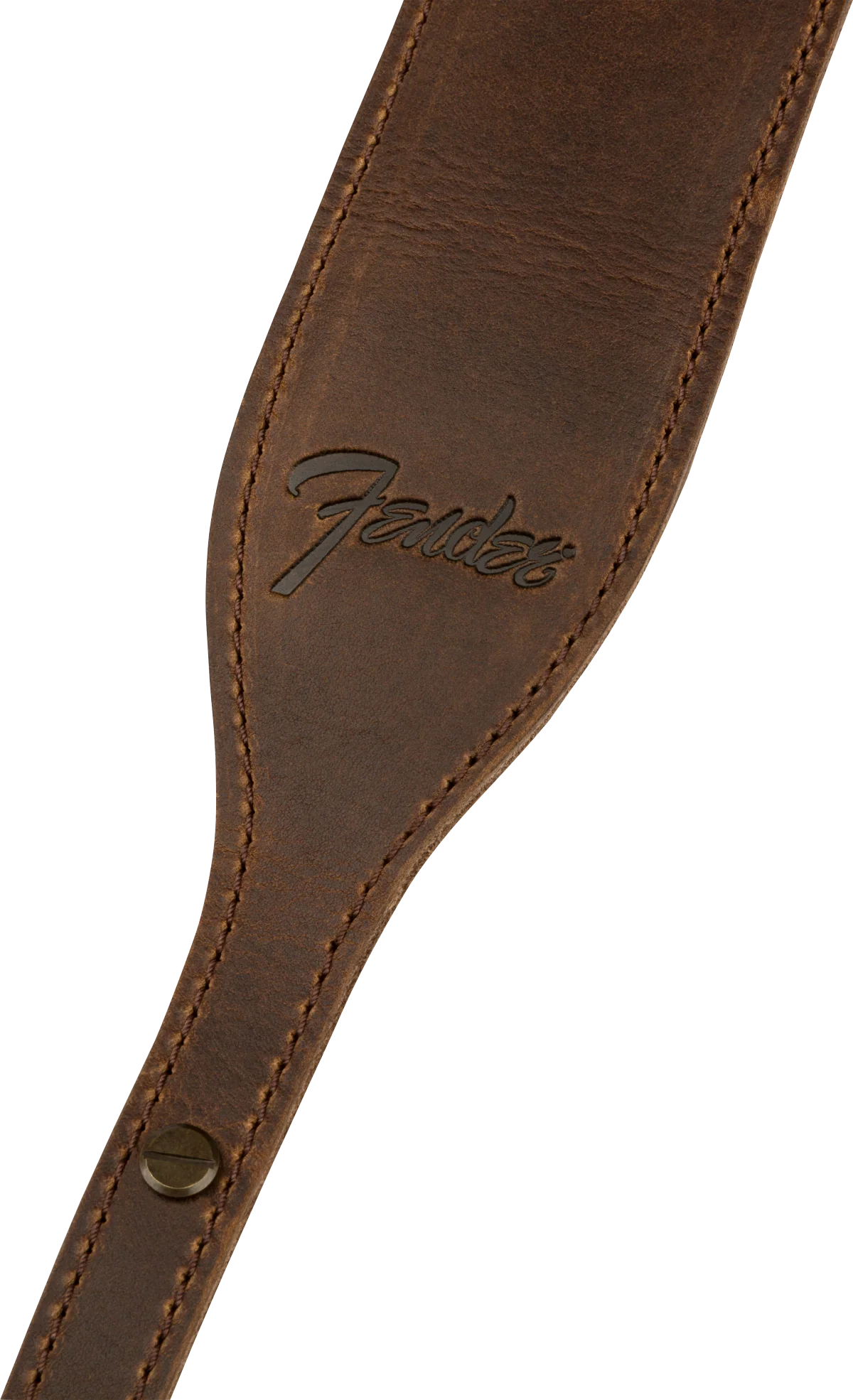 Fender Paramount Banjo Leather Strap Brown Straps - Image 4