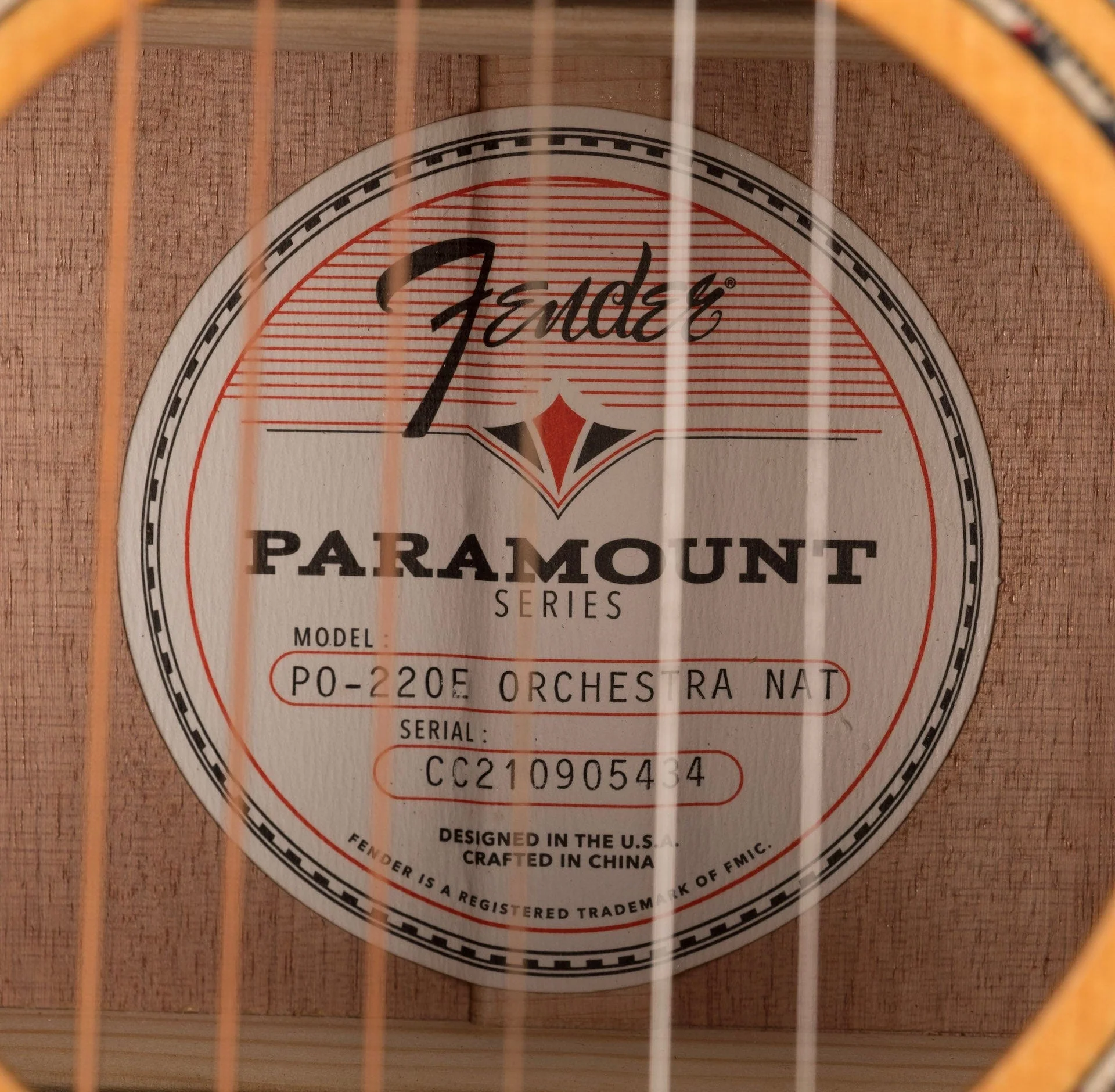 Used Fender Paramount PO 220E Orchestra Natural with Case - Image 10