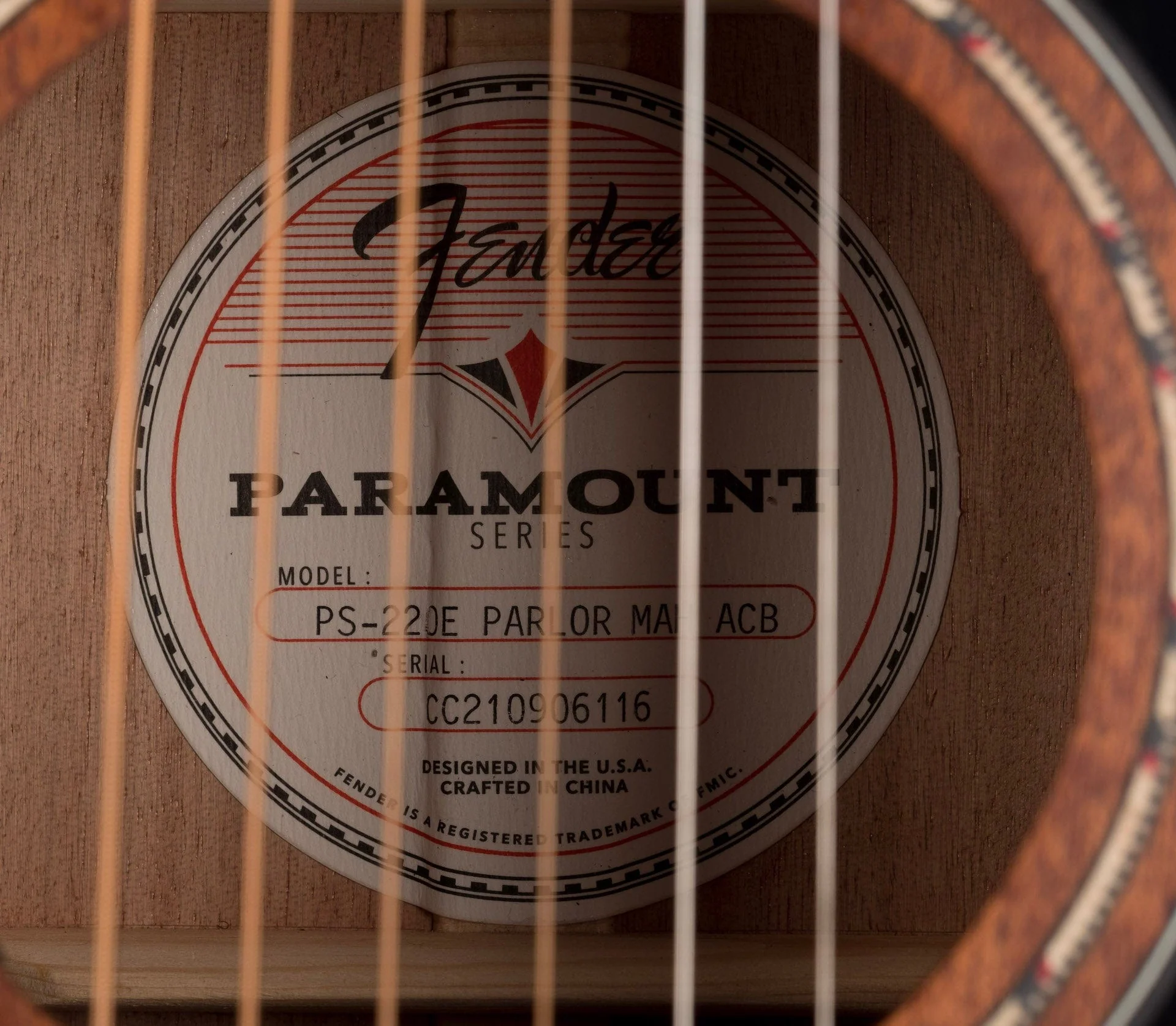 Used Fender Paramount PS-220E Parlor Aged Cognac Burst with Case - Image 12