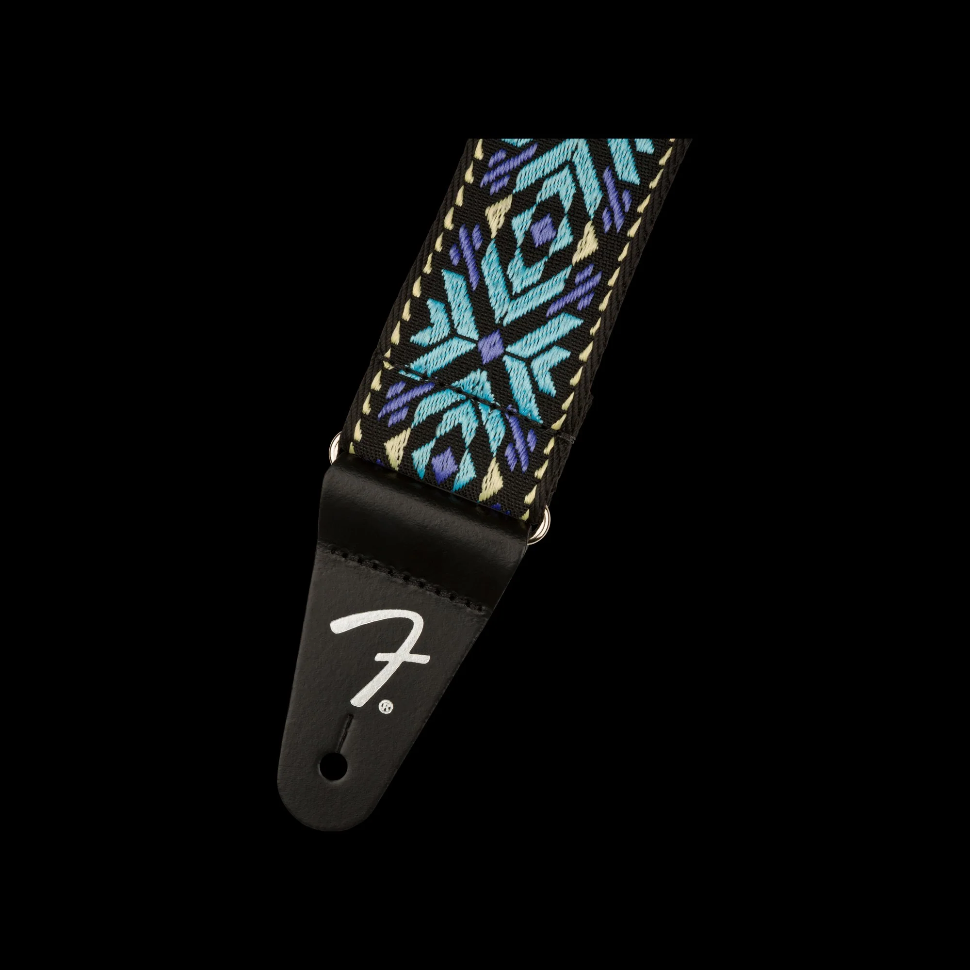 Fender Pasadena Woven Strap Blue Snowflake 2" Strap - Image 2
