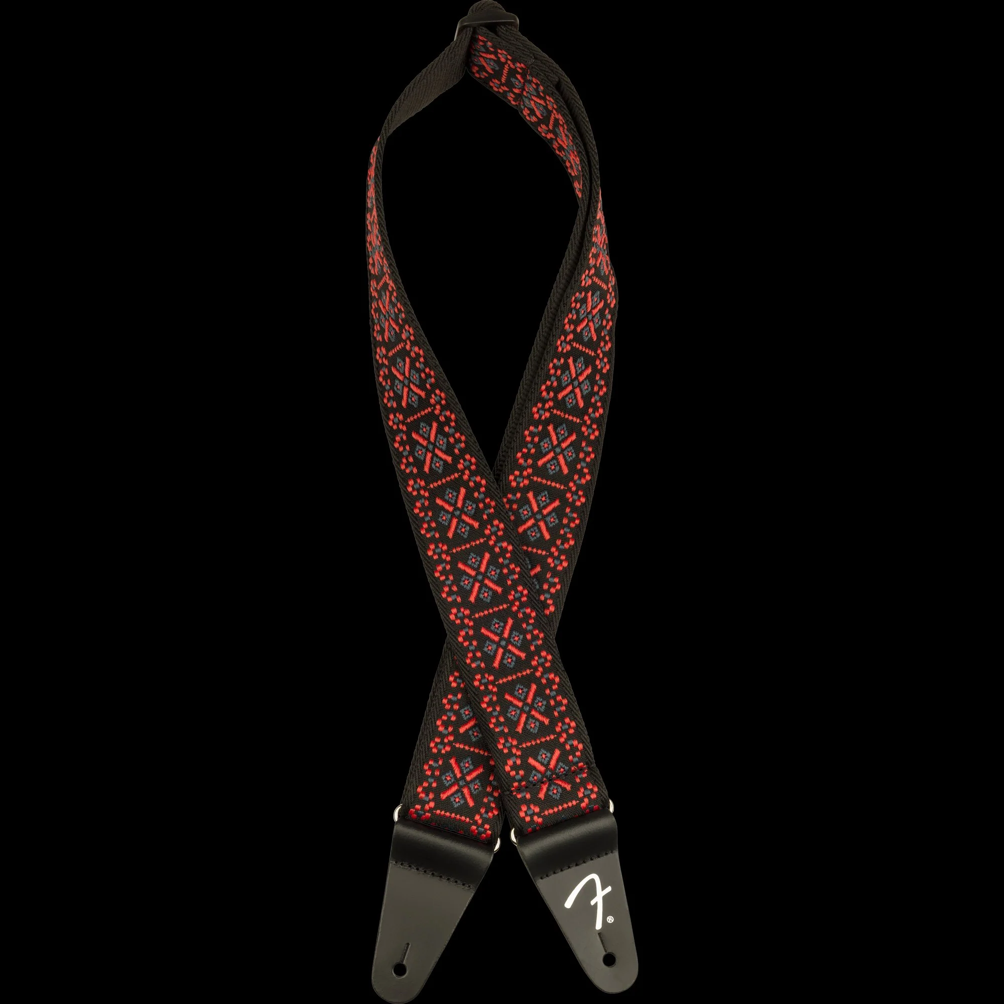 Fender Pasadena Woven Strap Lattice Red 2" Strap
