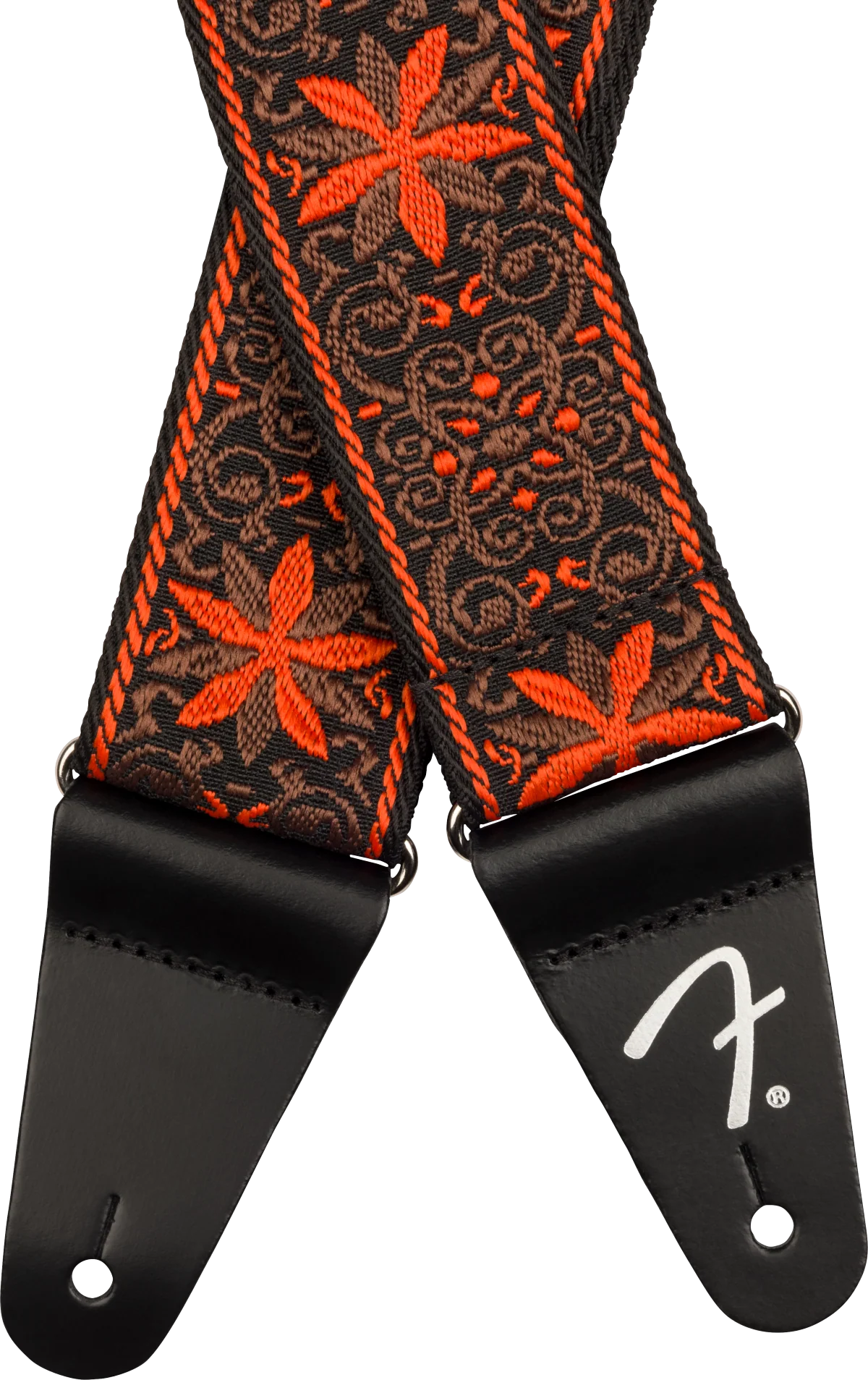 Fender Pasadena Woven Strap Orange Wallflower 2" Strap - Image 2