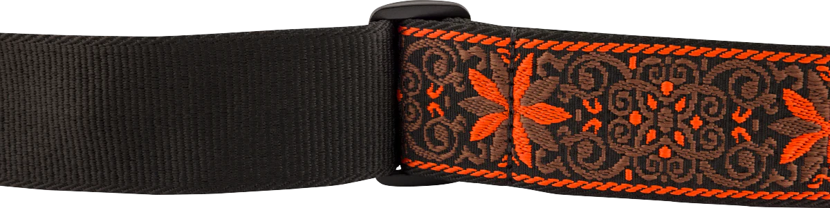 Fender Pasadena Woven Strap Orange Wallflower 2" Strap - Image 3