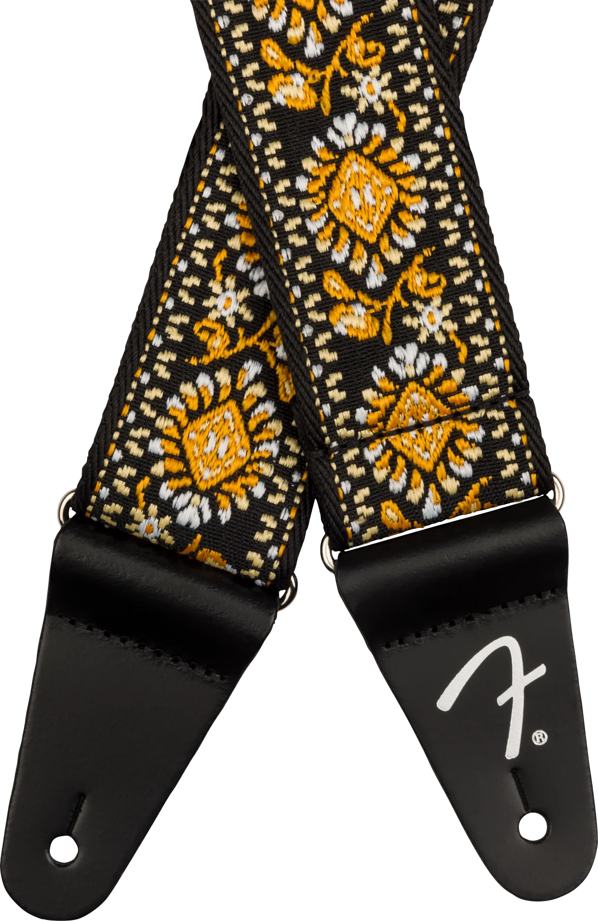Fender Pasadena Woven Strap Yellow Lotus 2" Strap - Image 2