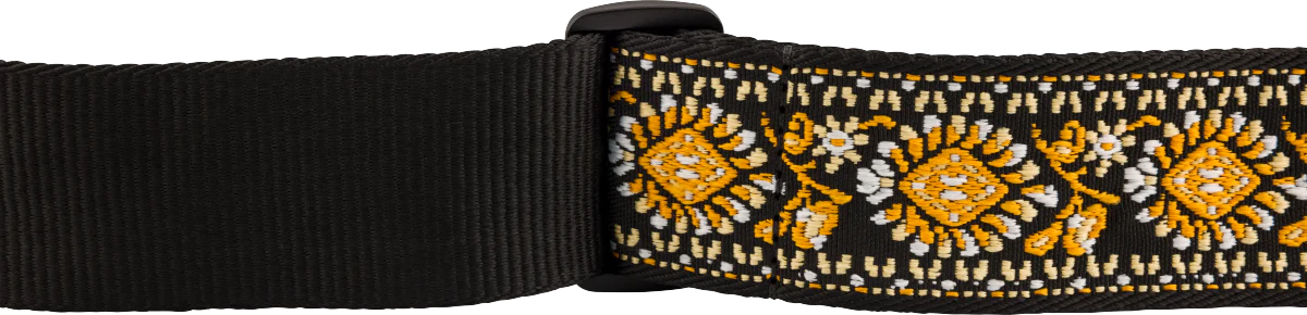 Fender Pasadena Woven Strap Yellow Lotus 2" Strap - Image 3