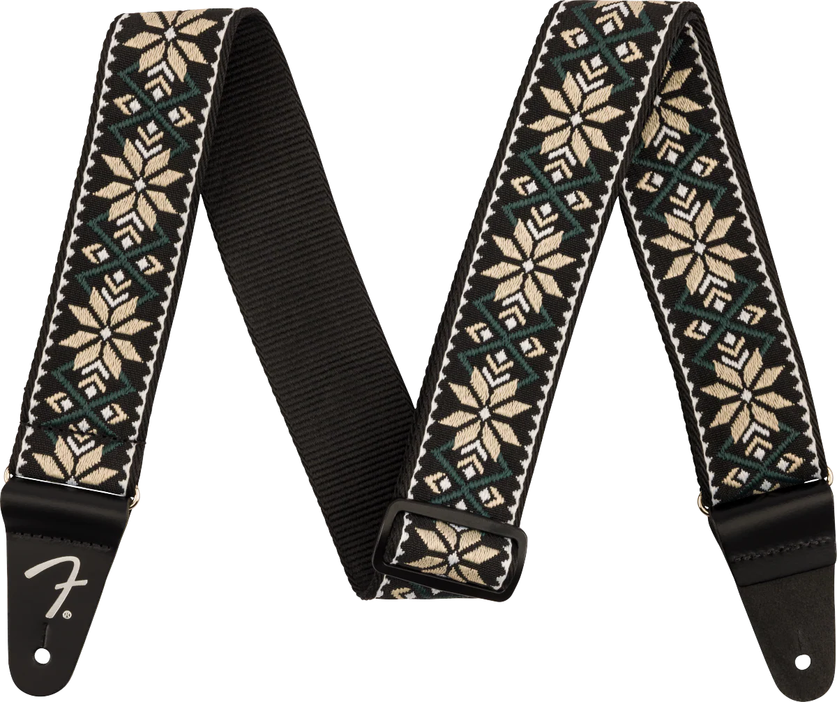 Fender Pasadena Woven Strap Yellow Snowflake 2" Strap