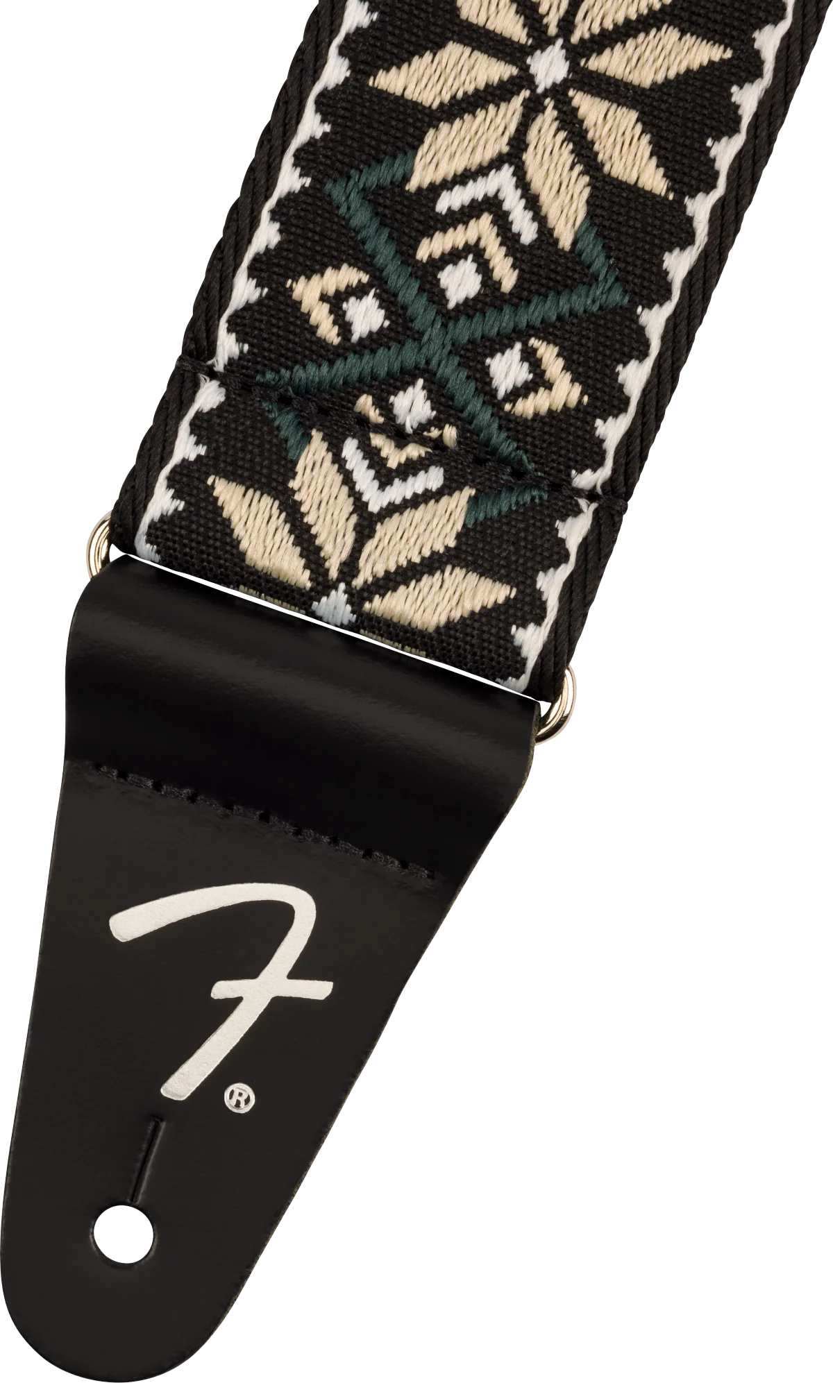 Fender Pasadena Woven Strap Yellow Snowflake 2" Strap - Image 2