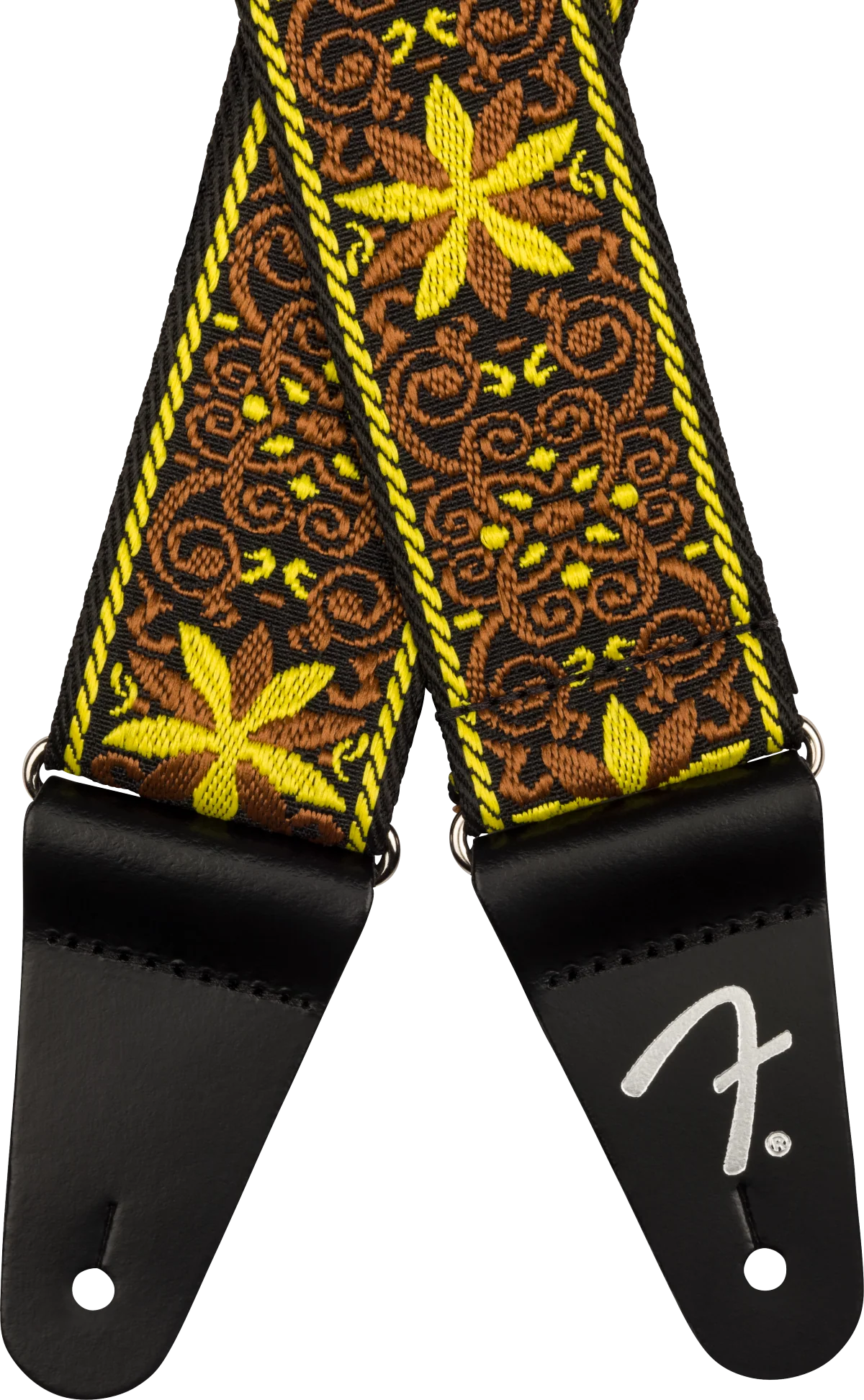Fender Pasadena Woven Strap Yellow Wallflower 2" Strap - Image 2