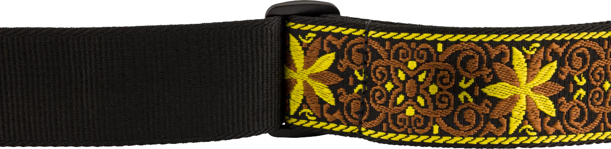 Fender Pasadena Woven Strap Yellow Wallflower 2" Strap - Image 3