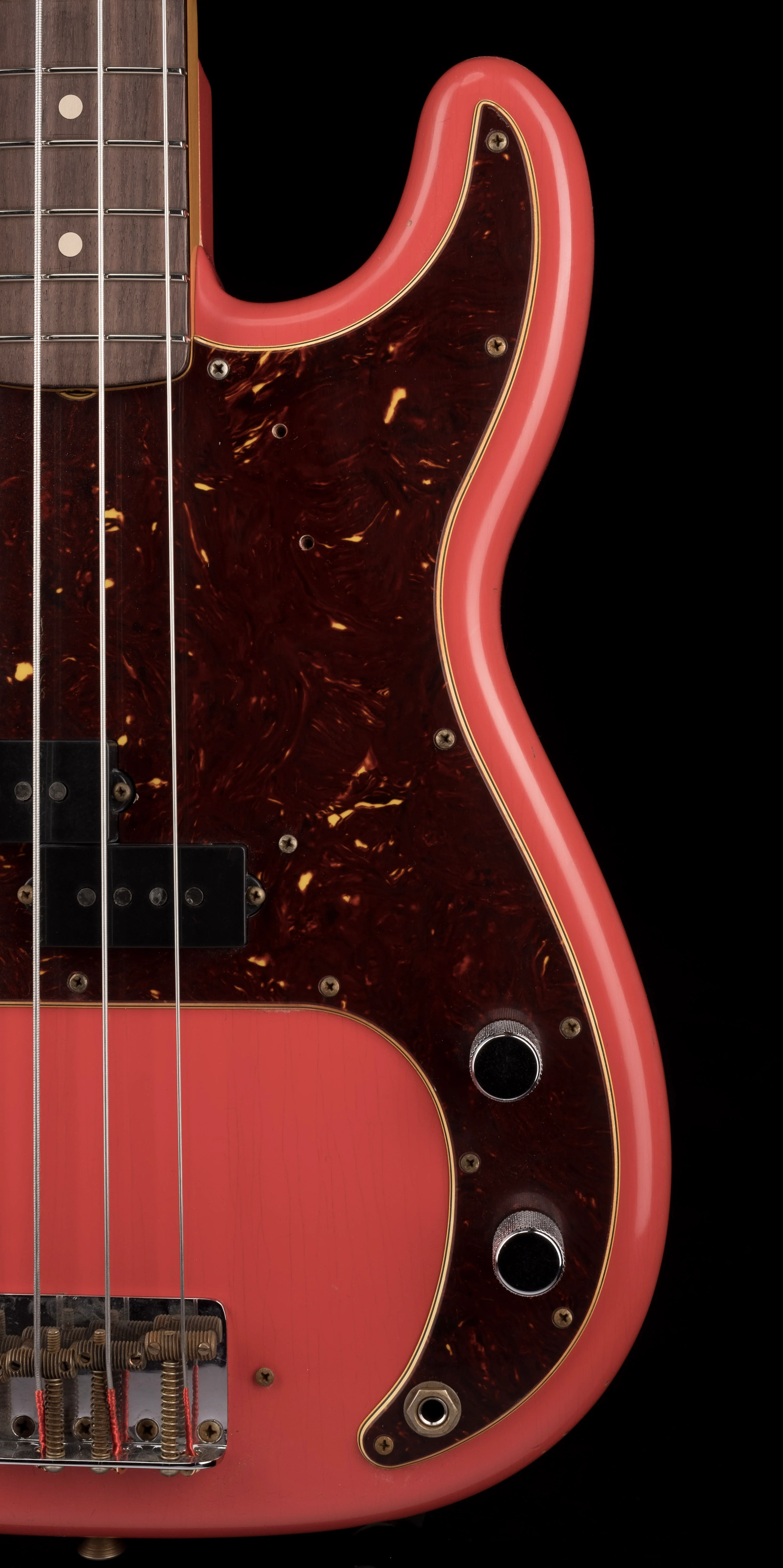 Fender Custom Shop Pino Palladino Signature Precision Bass Relic Fiesta Red over Desert Sand - Image 8