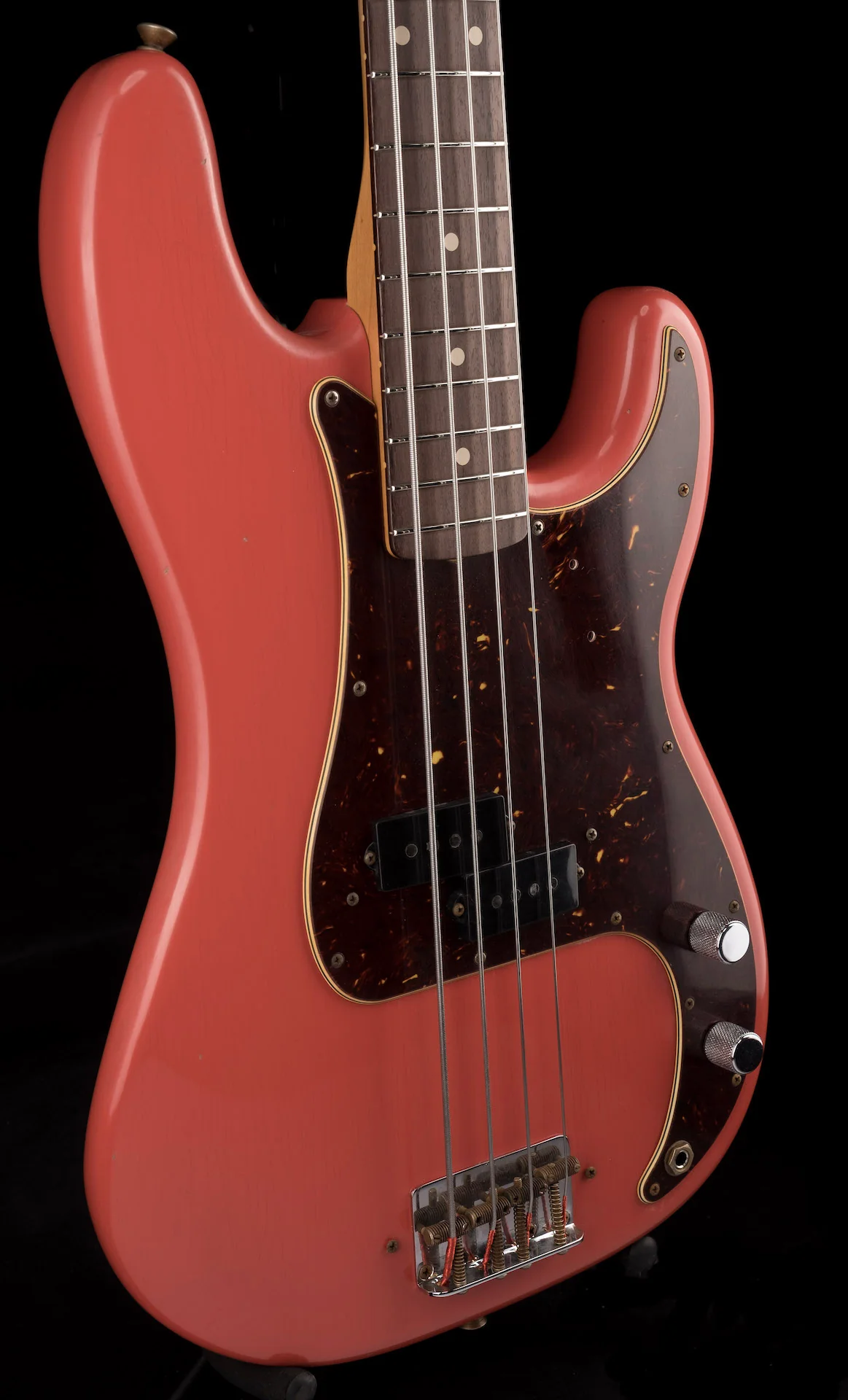 Fender Custom Shop Pino Palladino Signature Precision Bass Relic Fiesta Red over Desert Sand - Image 9