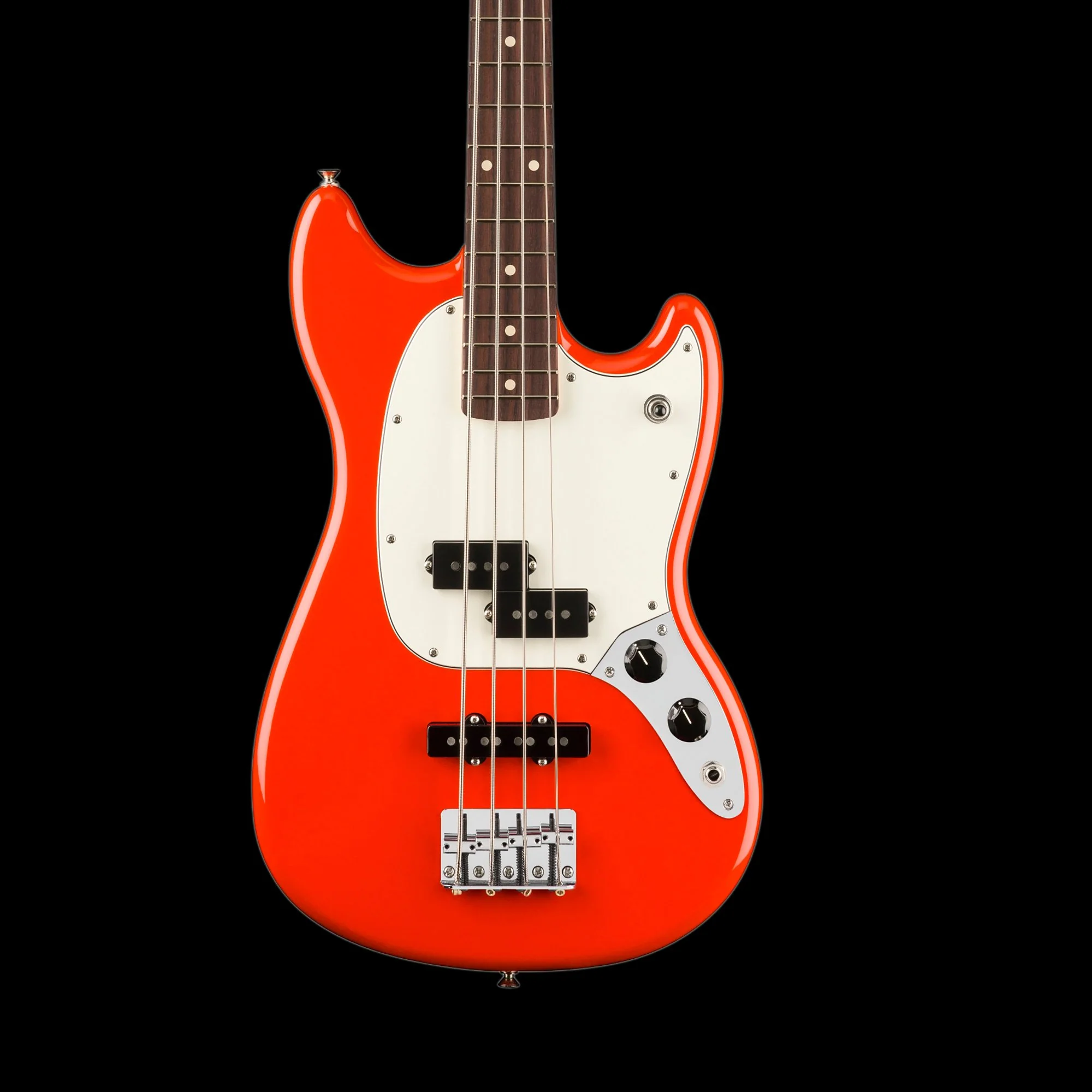 Fender Player II Mustang Bass PJ Rosewood Fingerboard Coral Red