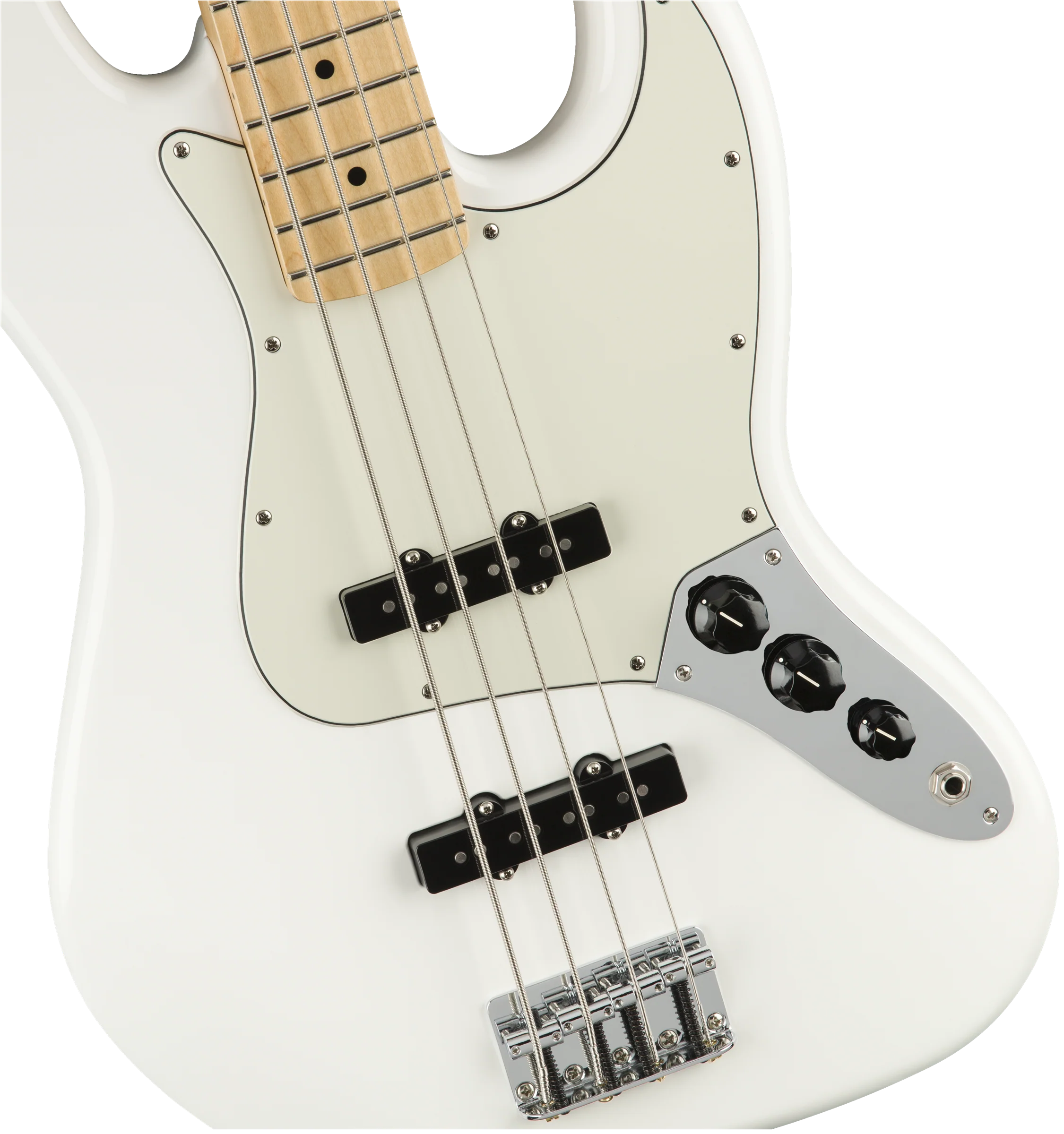 Fender Player Jazz Bass Left-Handed Maple Fingerboard Polar White - Image 3