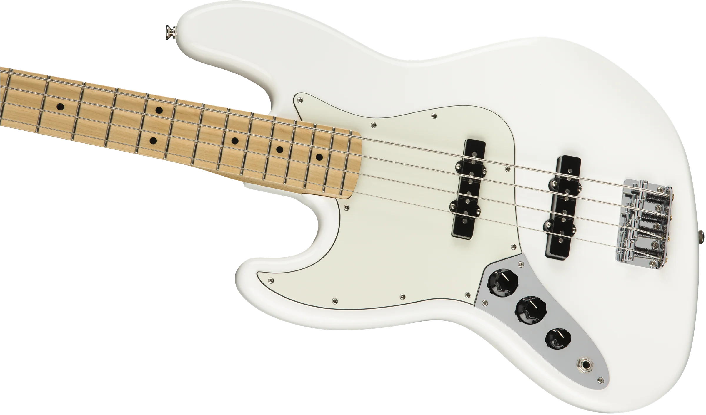 Fender Player Jazz Bass Left-Handed Maple Fingerboard Polar White - Image 4