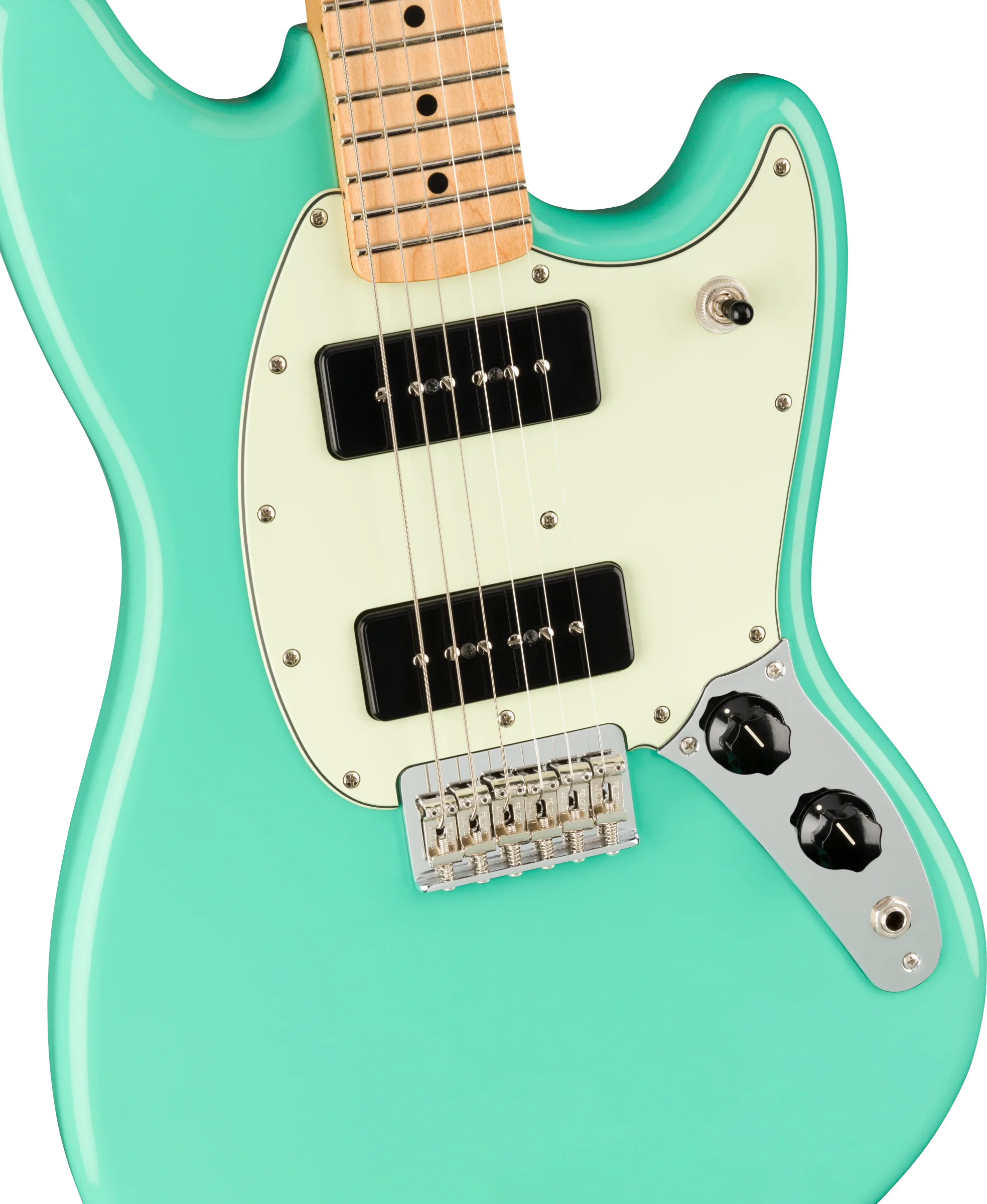 Fender Player Mustang 90 Maple Fingerboard Seafoam Green Electric Guitar - Image 3