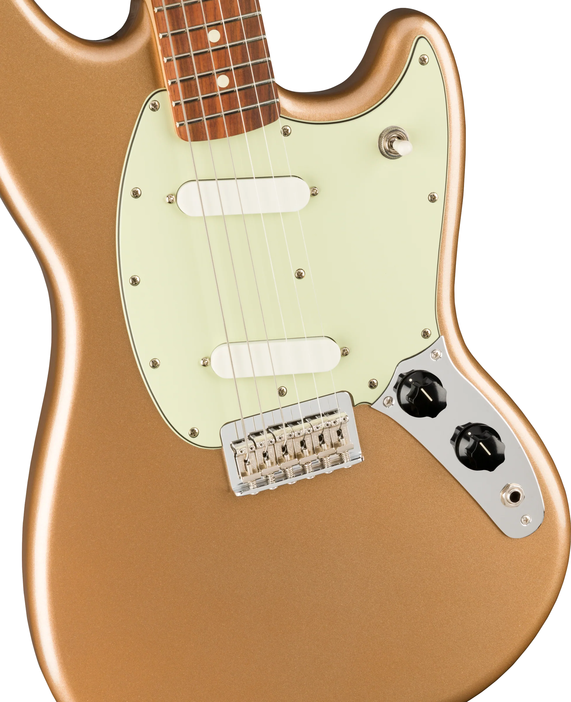 Fender Player Mustang Pau Ferro Fingerboard Firemist Gold Electric Guitar - Image 3