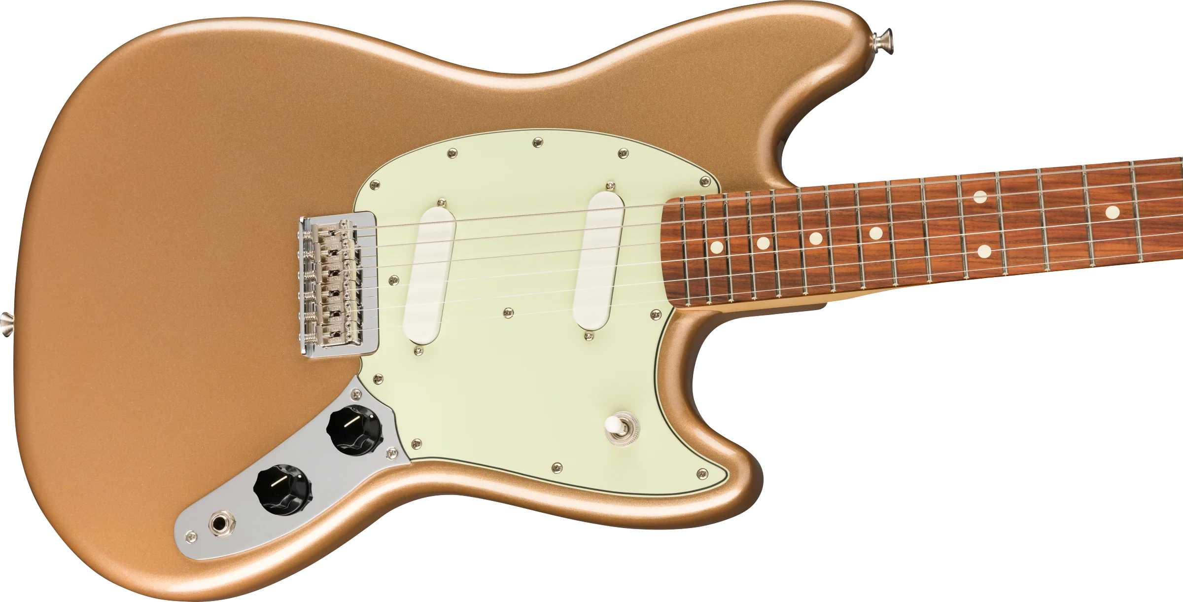 Fender Player Mustang Pau Ferro Fingerboard Firemist Gold Electric Guitar - Image 4