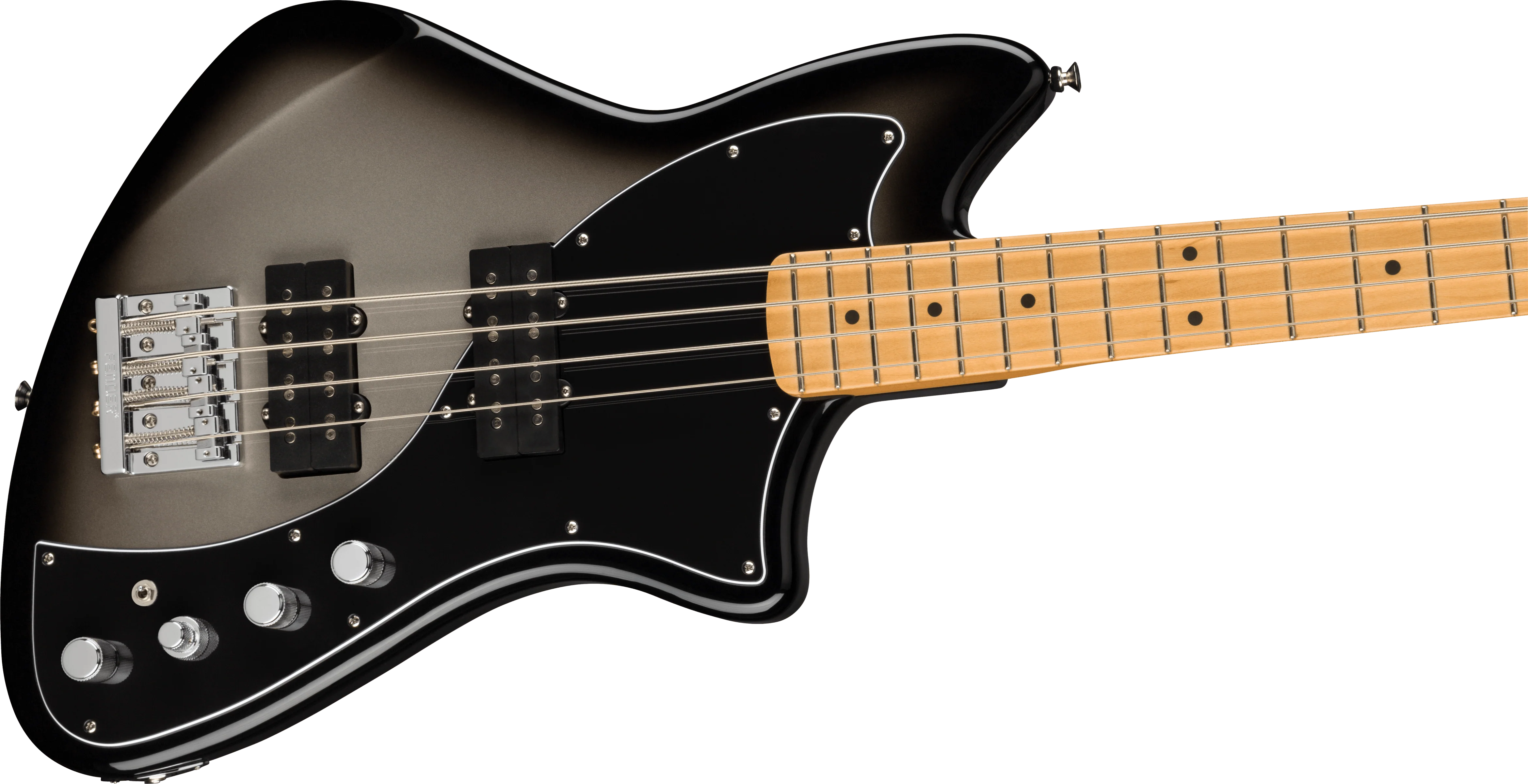 Fender Player Plus Active Meteora Bass Maple Fingerboard Silverburst With Gig Bag - Image 4