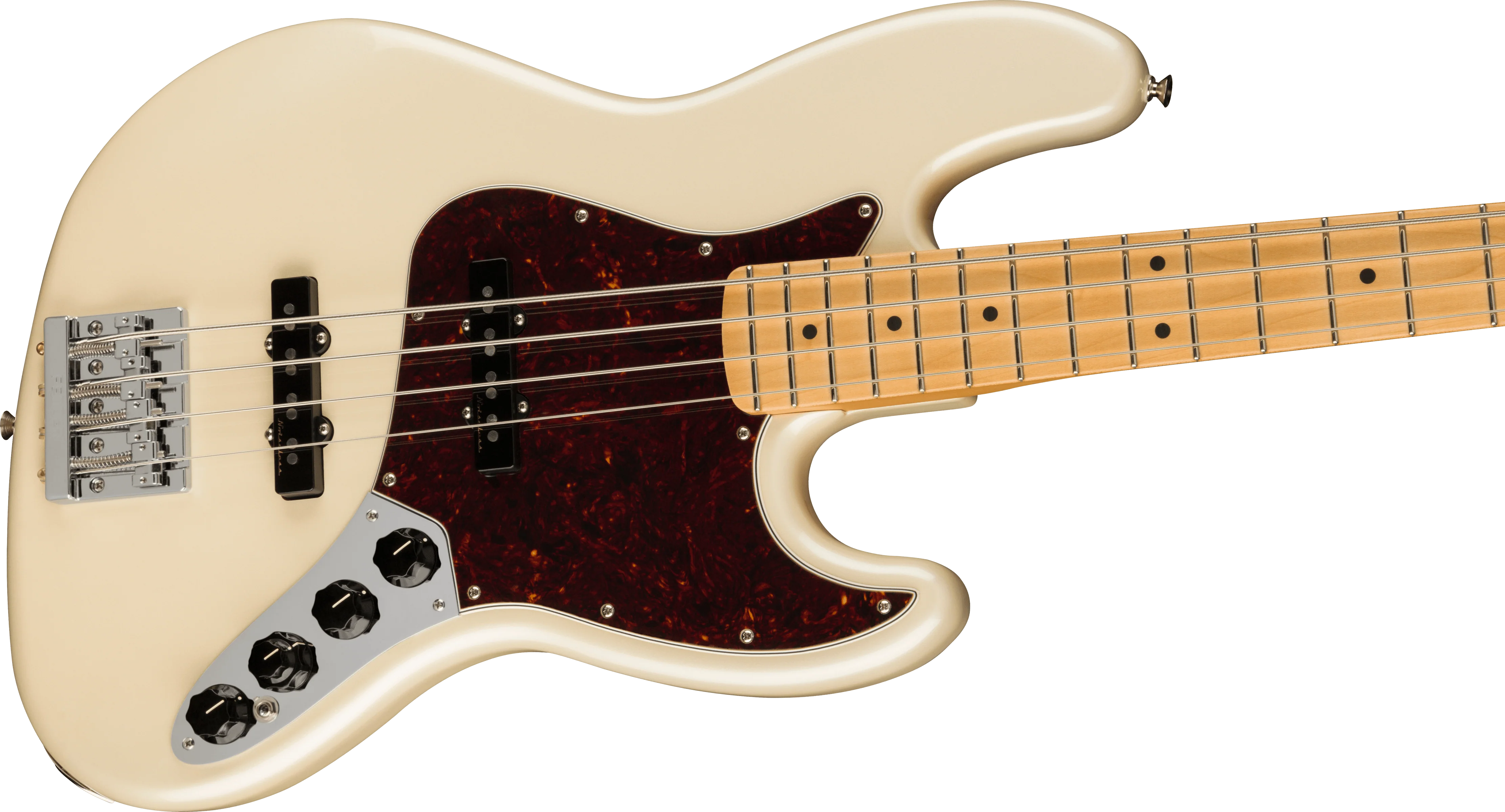 Fender Player Plus Jazz Bass Olympic Pearl With Gig Bag - Image 4