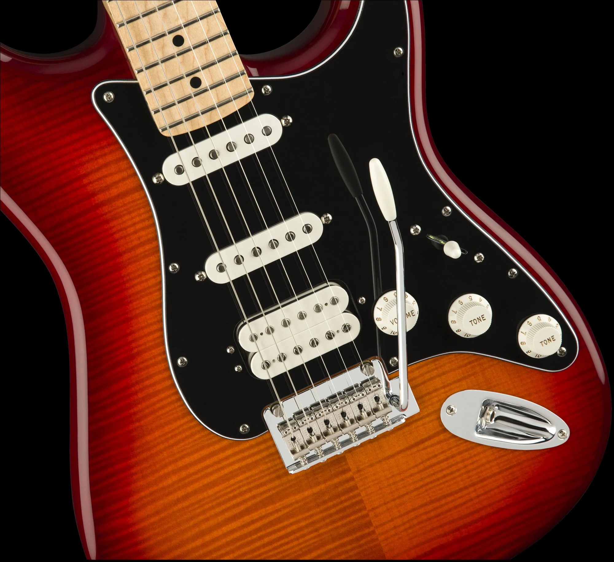 Fender Player Stratocaster HSS Plus Top Maple Fingerboard Aged Cherry Burst - Image 3