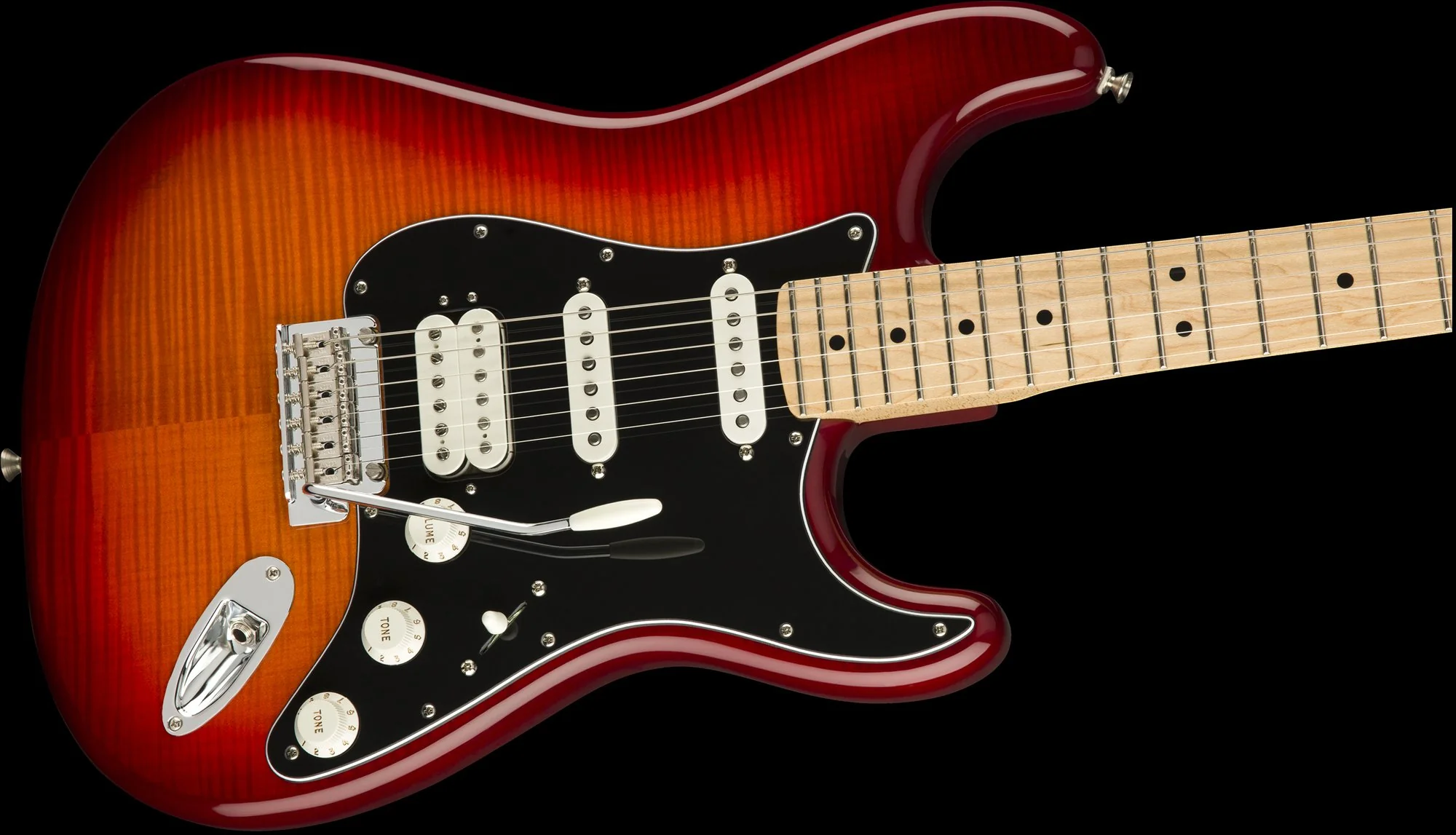 Fender Player Stratocaster HSS Plus Top Maple Fingerboard Aged Cherry Burst - Image 4