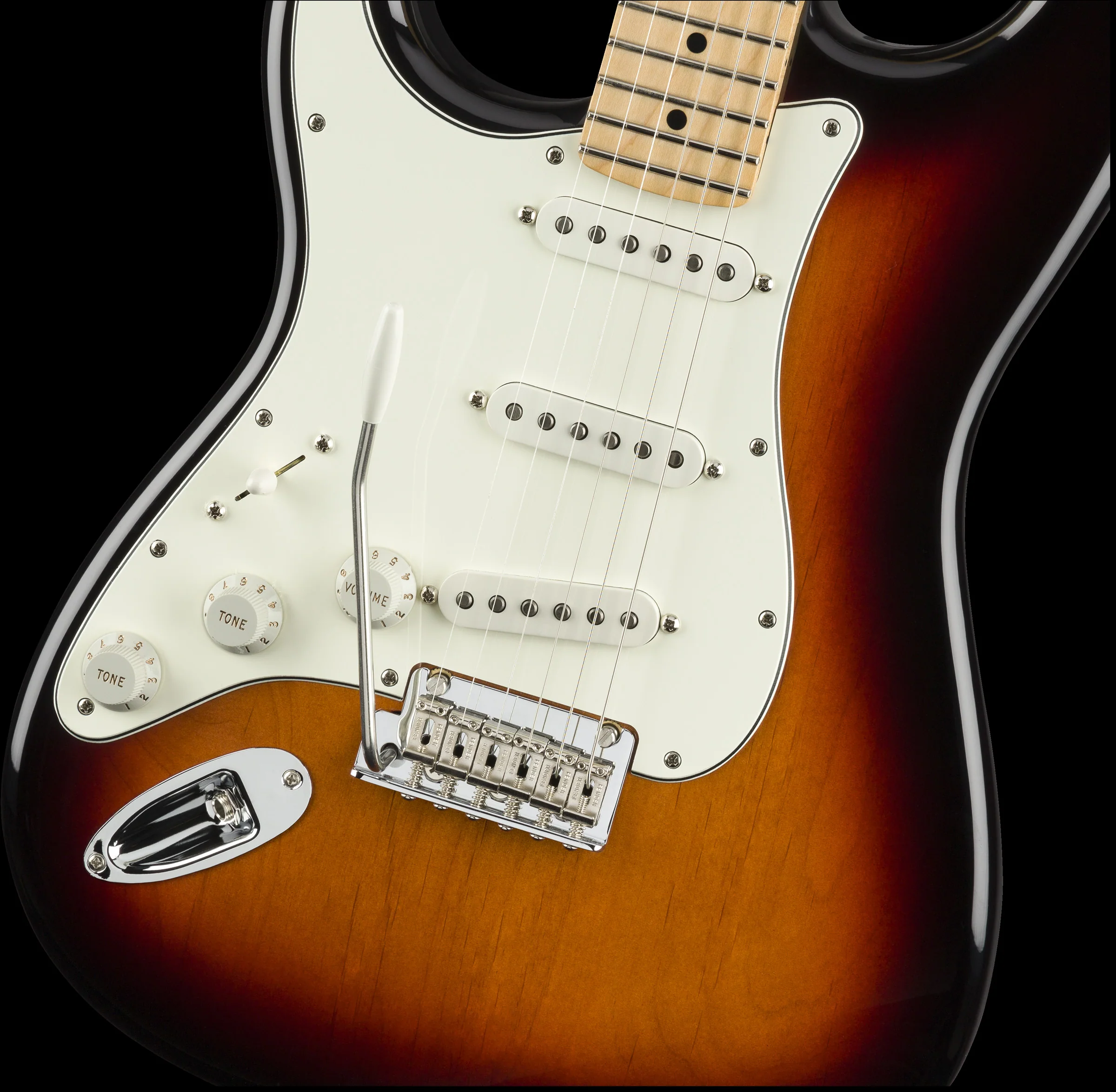 Fender Player Stratocaster Left-Handed Maple Fingerboard 3-Color Sunburst - Image 3