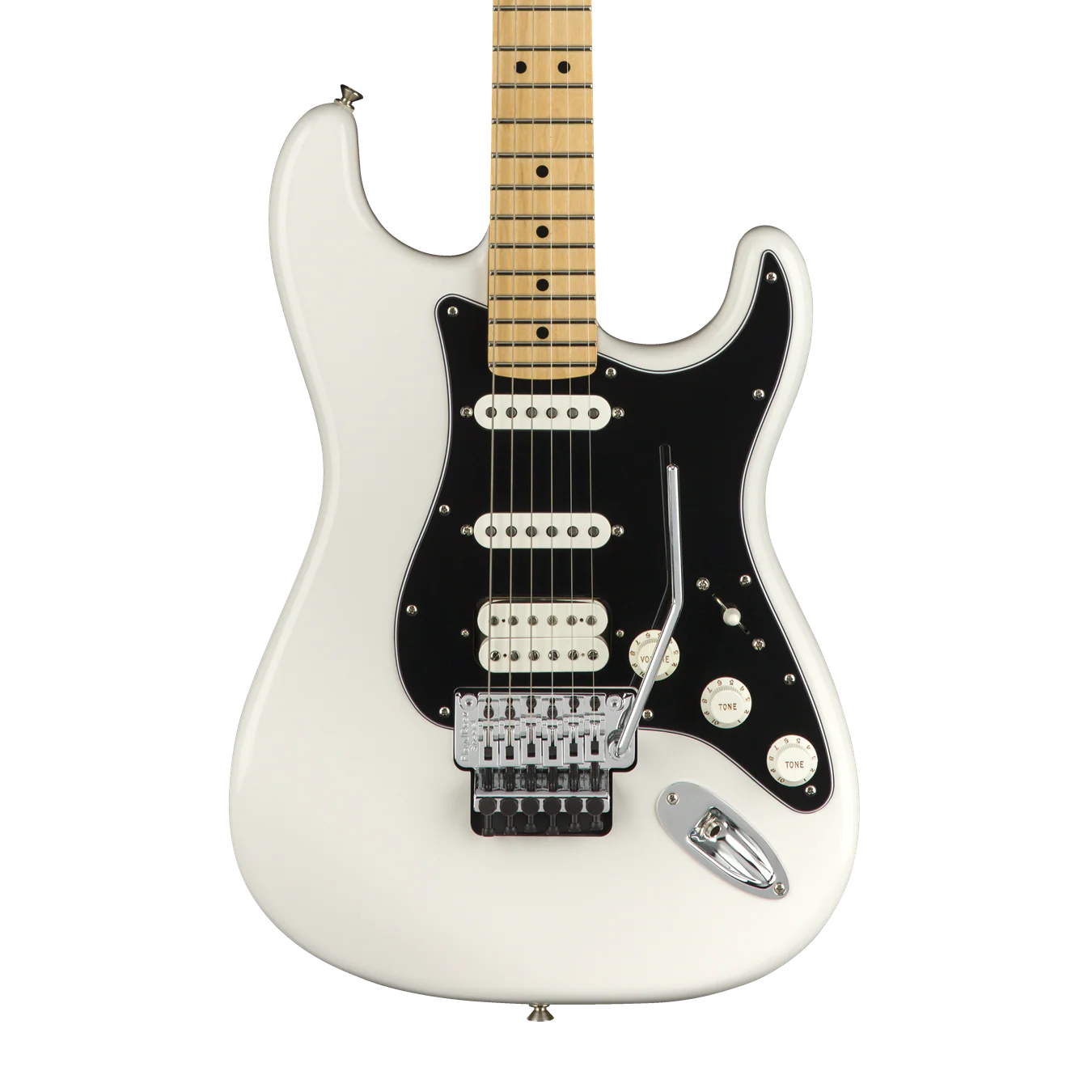 Fender Player Stratocaster HSS with Floyd Rose Maple Fingerboard Polar White - Image 3