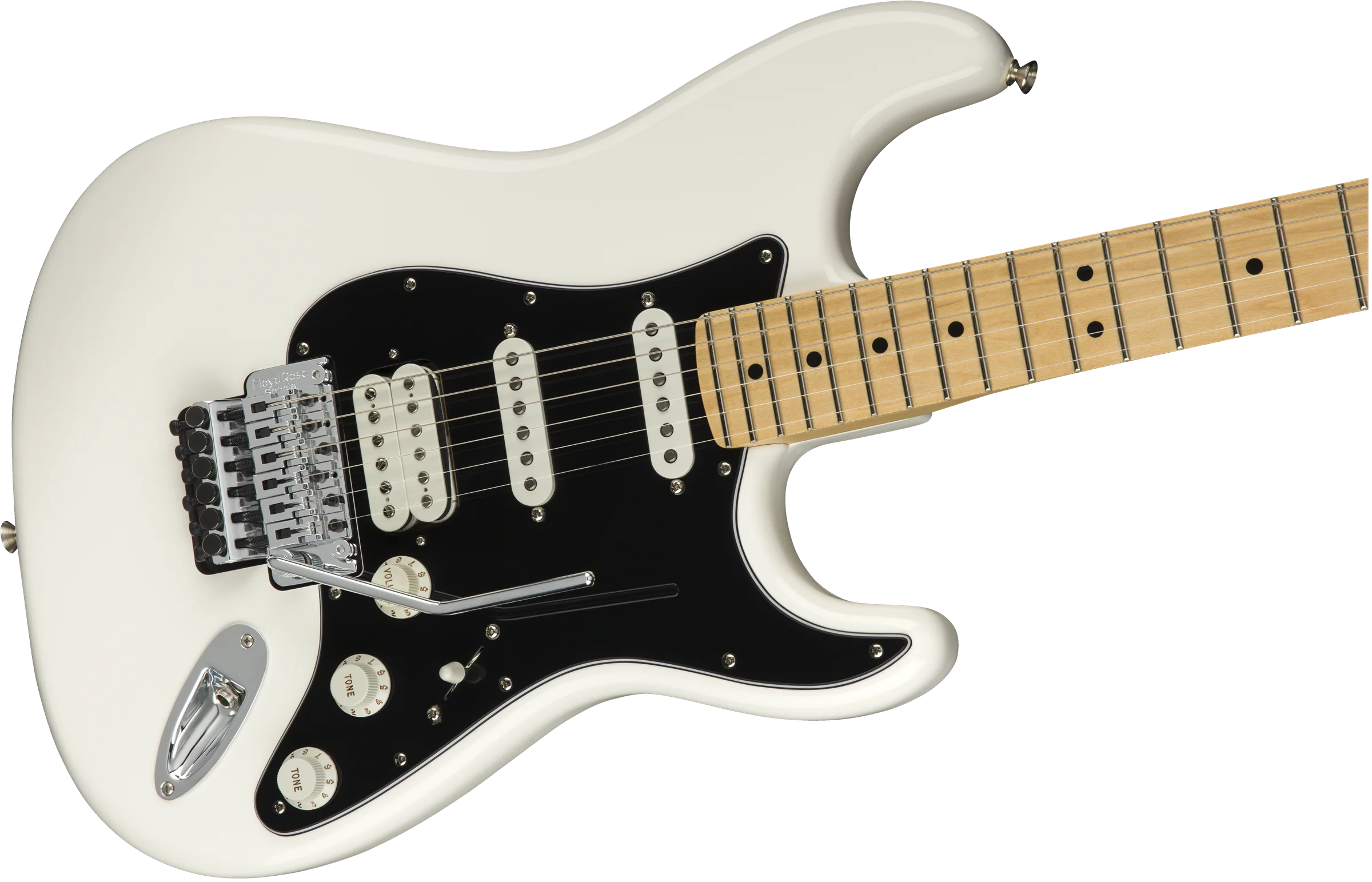 Fender Player Stratocaster HSS with Floyd Rose Maple Fingerboard Polar White - Image 6