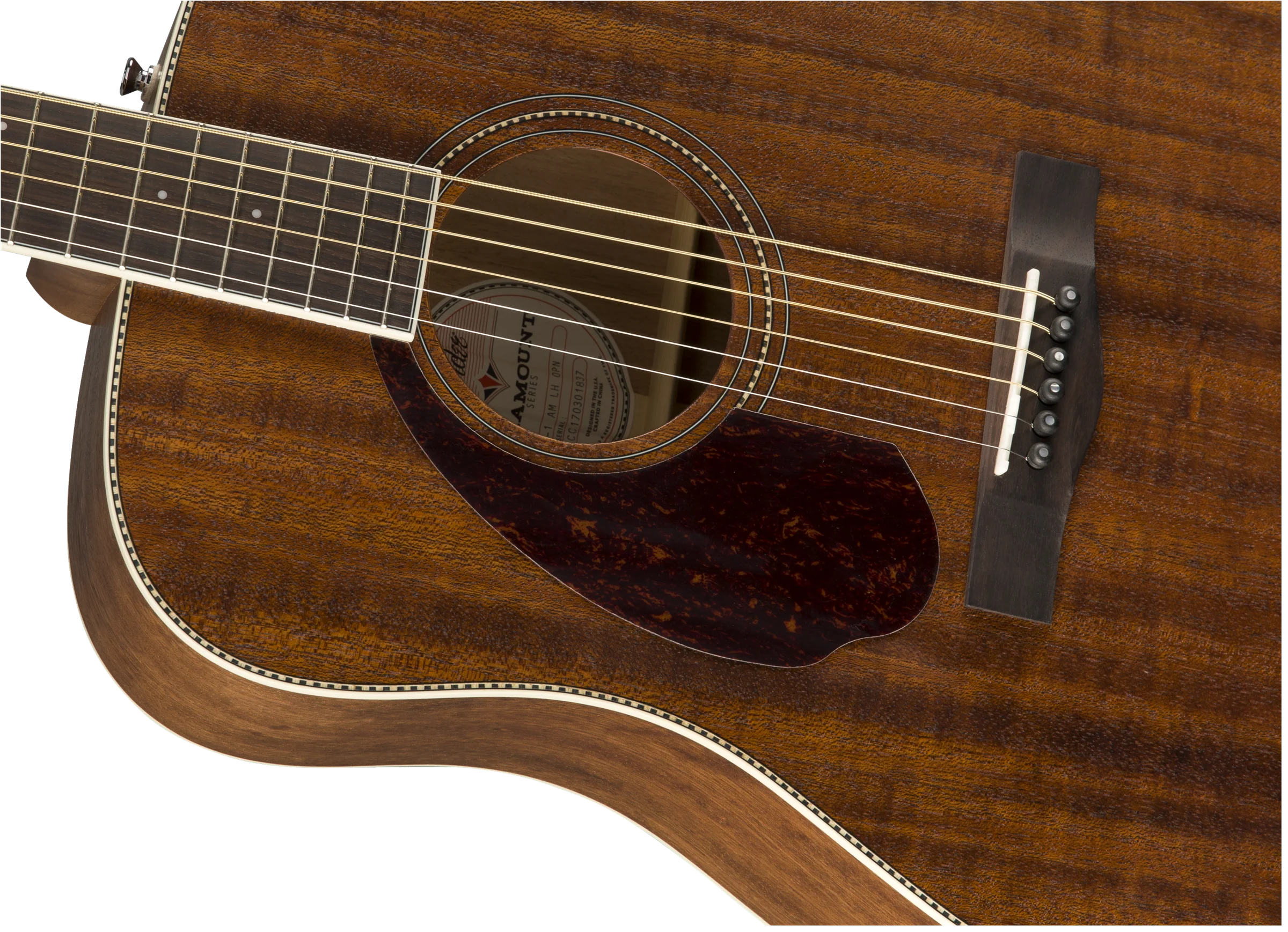 Fender PM-1 Dreadnought Left-Handed Ovangkol Fingerboard All-Mahogany Acoustic Guitar - Image 4