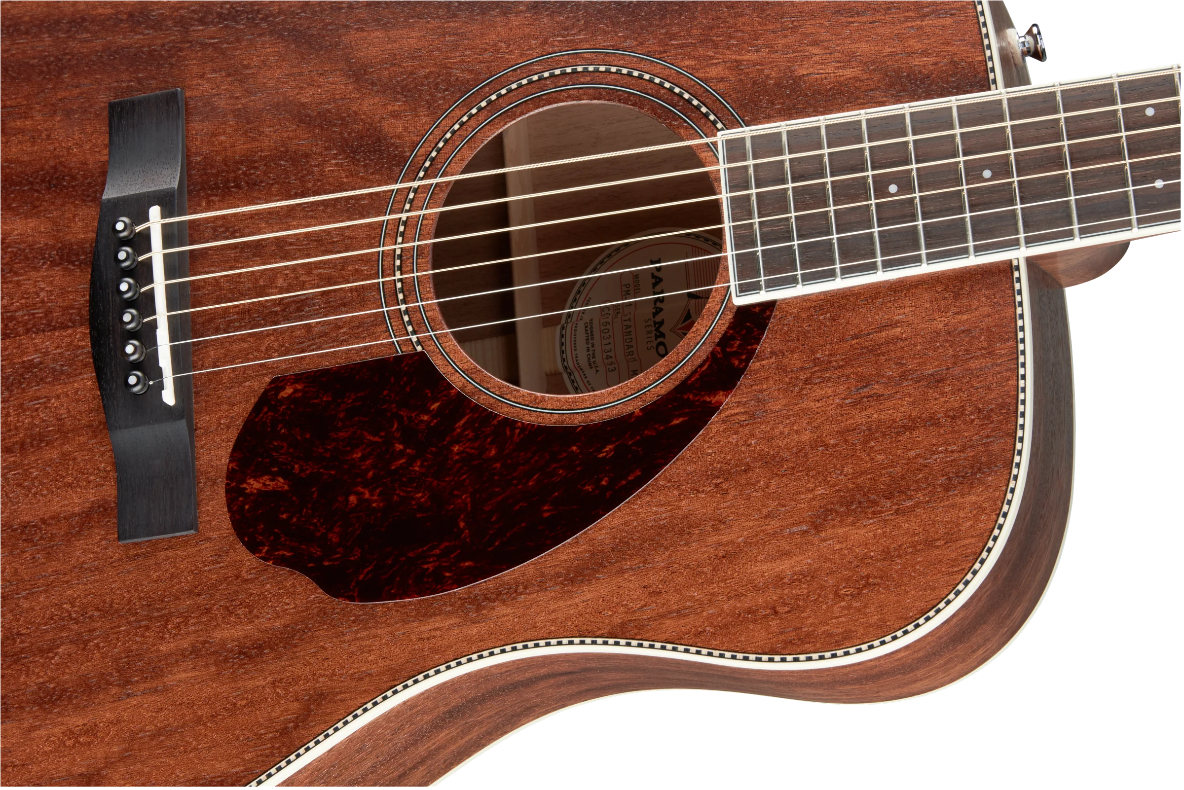 Fender PM-1 Dreadnought Ovangkol Fingerboard All-Mahogany With Case - Image 8