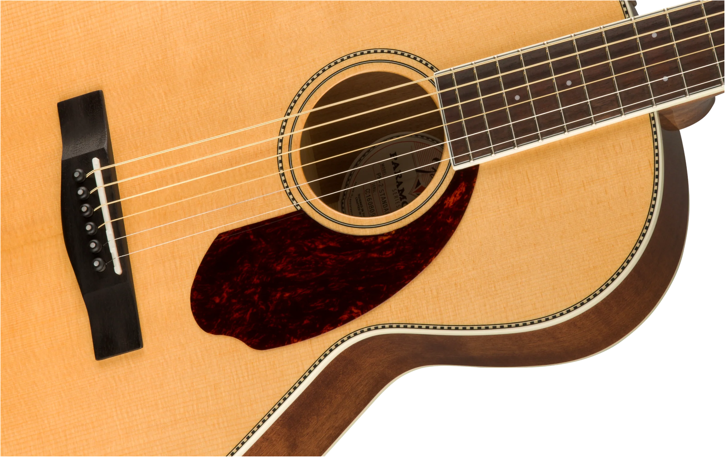 Fender PM-2E Standard Parlor Ovangkol Fingerboard Natural With Case - Image 3