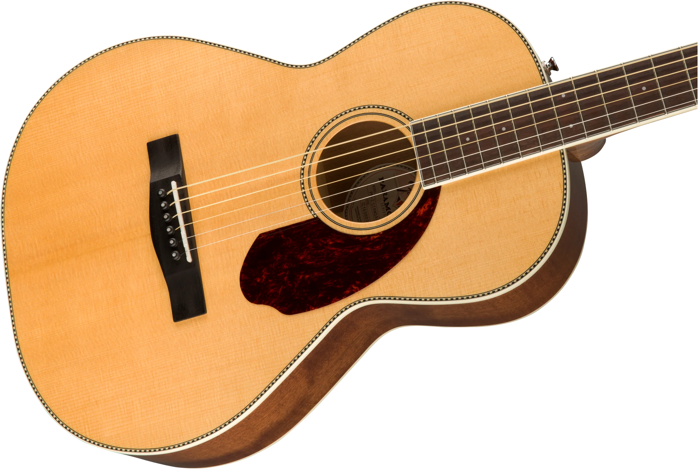 Fender PM-2E Standard Parlor Ovangkol Fingerboard Natural With Case - Image 4