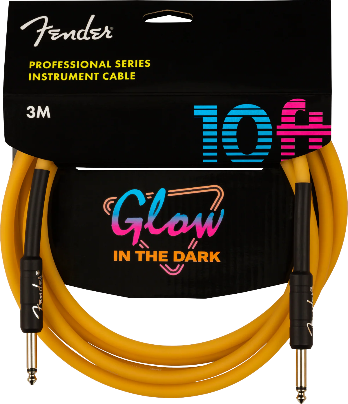 Fender Professional 10-ft. Glow In Dark Cable Orange