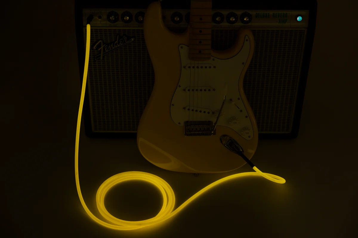 Fender Professional 18.6-ft. Glow In Dark Cable Orange - Image 6