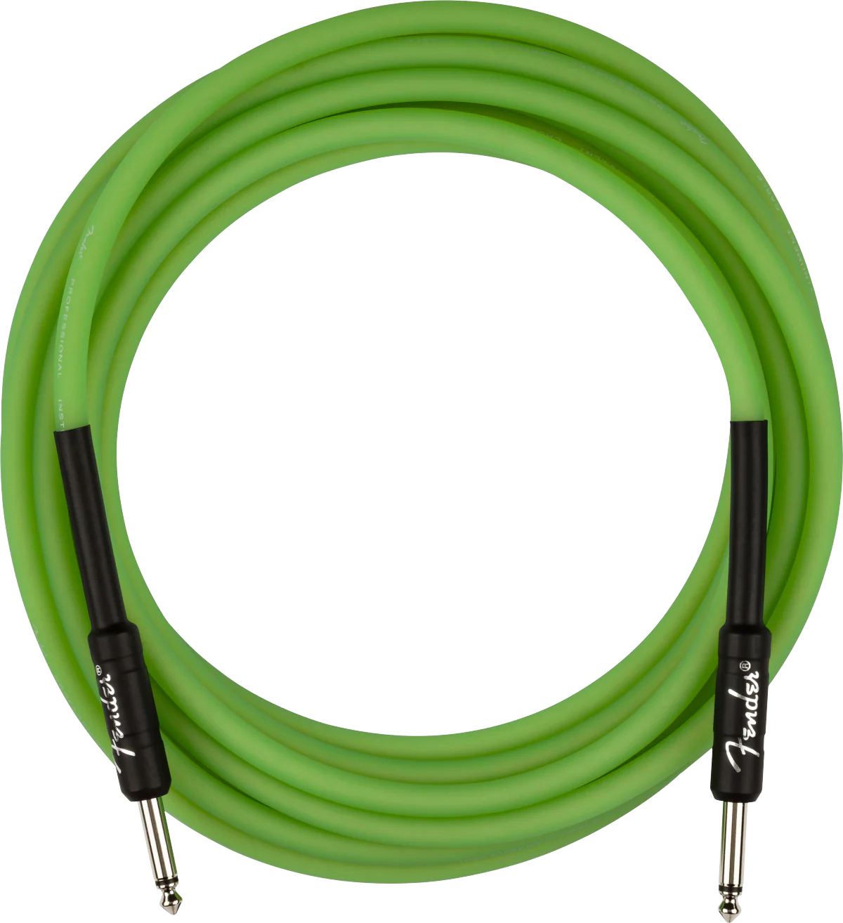 Fender Professional Glow in the Dark Cable Green 18.6-ft. - Image 3
