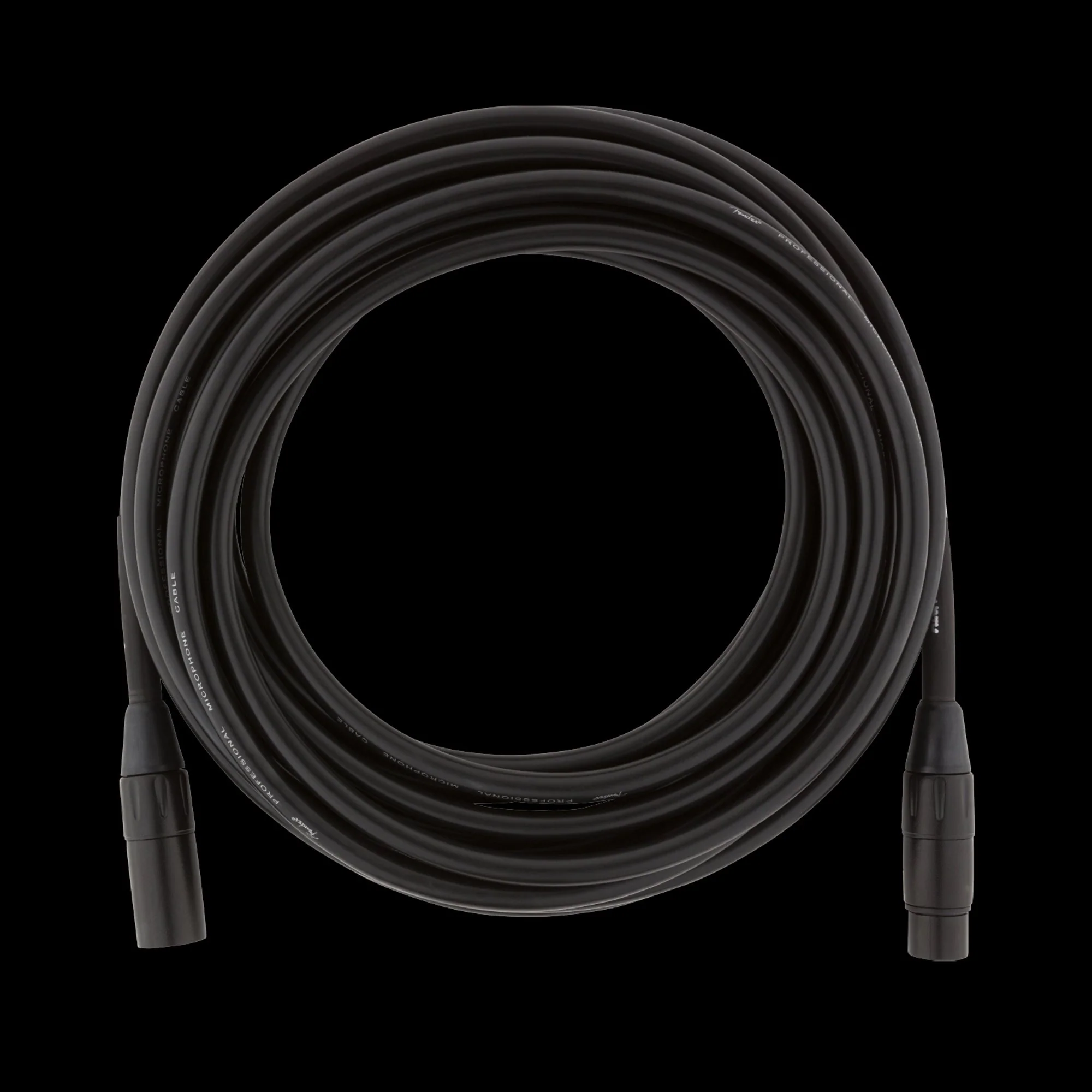 Fender Professional Series Microphone Cable 25ft. Black - Image 2