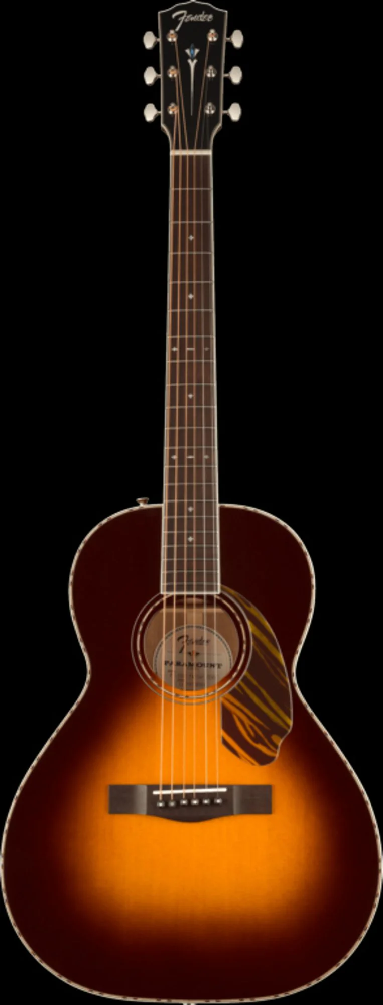 Fender PS-220E Parlor Ovangkol Fingerboard 3-Tone Vintage Sunburst Acoustic Guitar - Image 3