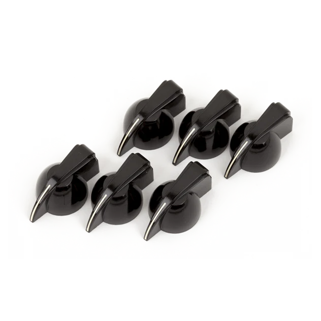 Fender Pure Vintage Black "Chicken Head" Amplifier Knobs (6) - 990935000