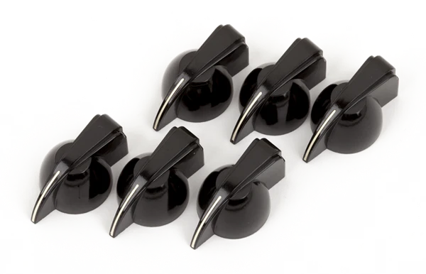 Fender Pure Vintage Black "Chicken Head" Amplifier Knobs (6) - 990935000 - Image 2