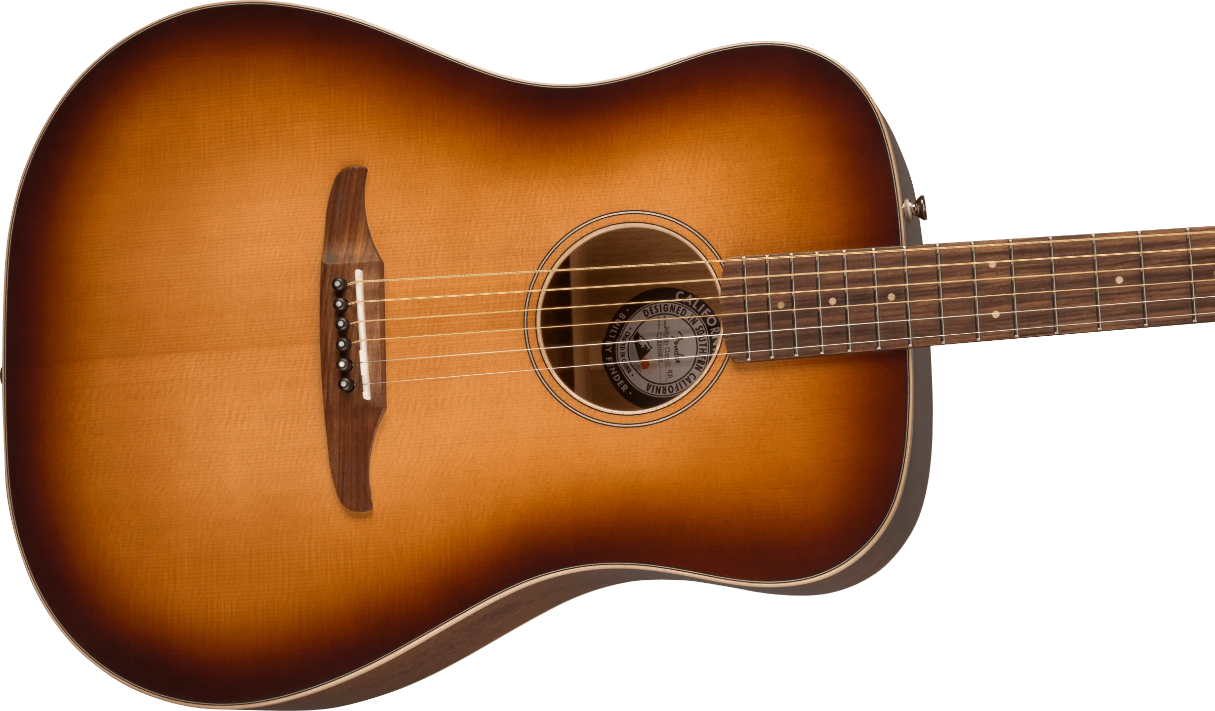 Fender Redondo Classic Pau Ferro Fingerboard Aged Cherry Burst Acoustic Guitar With Bag - Image 3