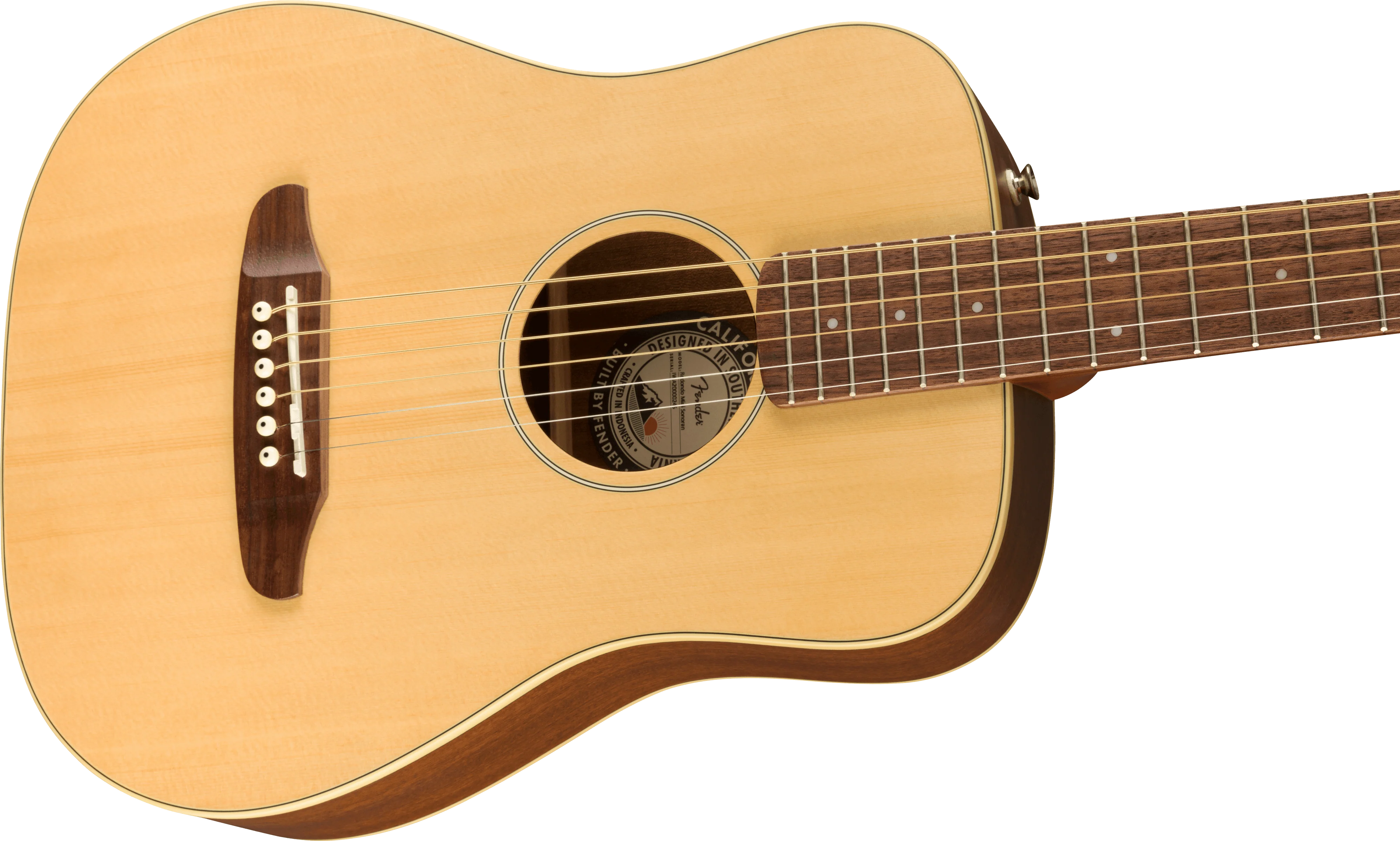 Fender Redondo Mini Natural Acoustic Guitar - Image 5