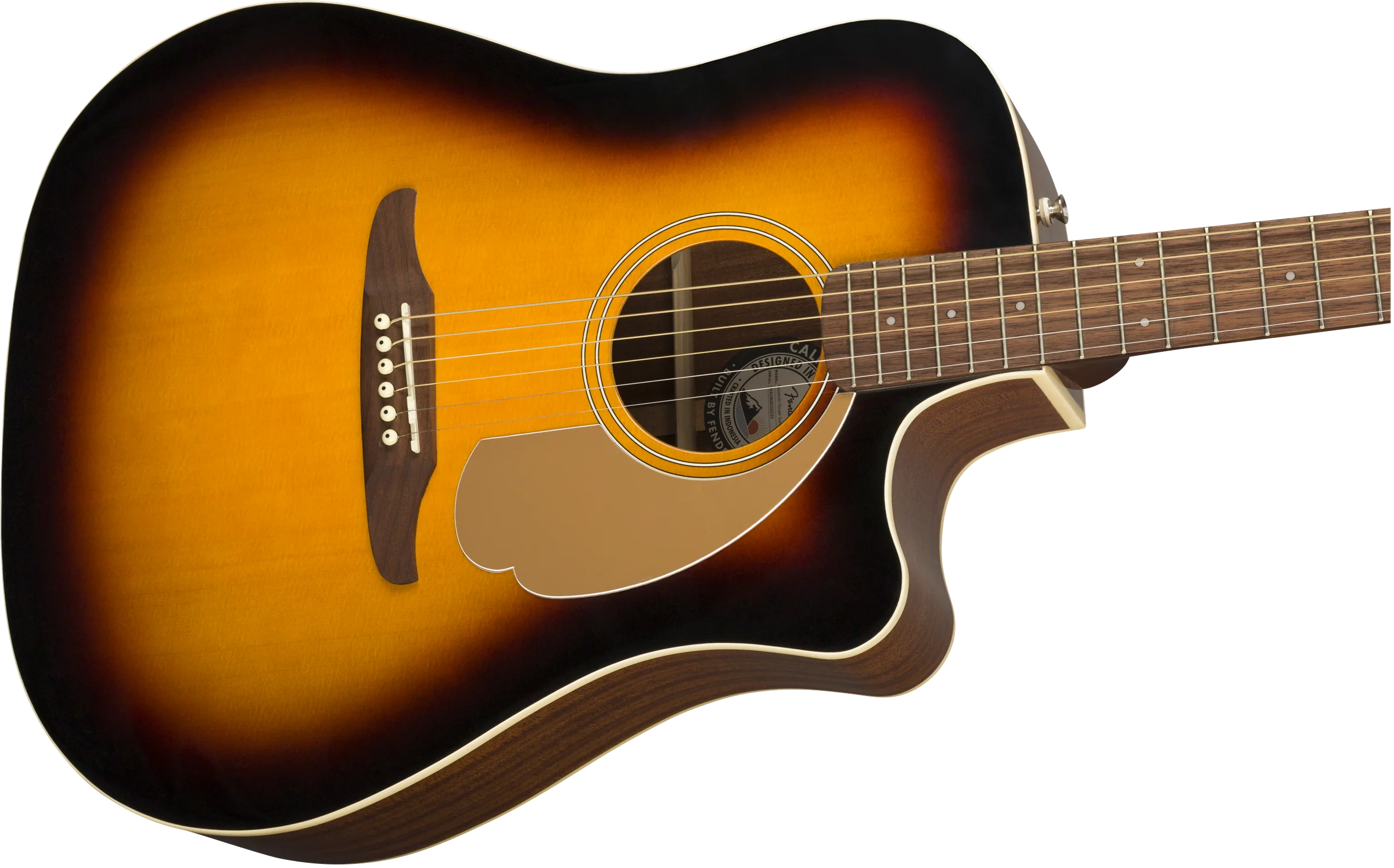Fender Redondo Player Walnut Fingerboard Sunburst Acoustic Guitar - Image 4