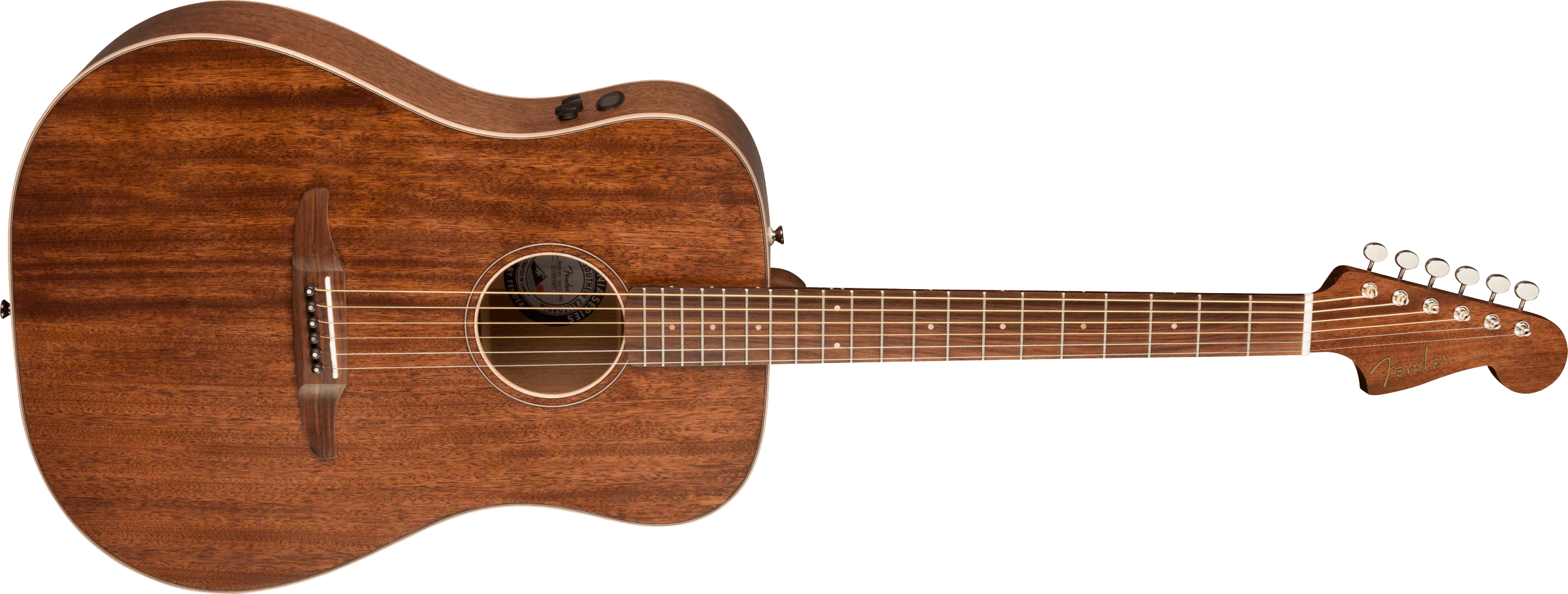 Fender Redondo Special All Mahogany Pau Ferro Fingerboard Natural Acoustic Guitar With Bag - Image 3