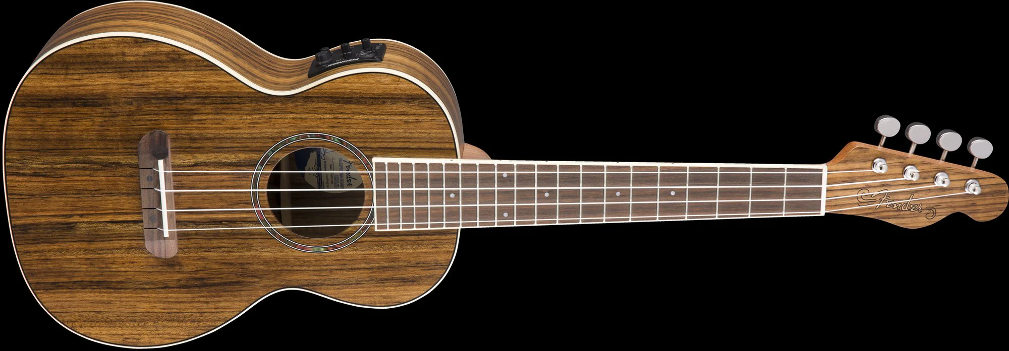 Fender Rincon Tenor Ukulele V2 Ovangkol Fingerboard Natural With Bag - Image 4