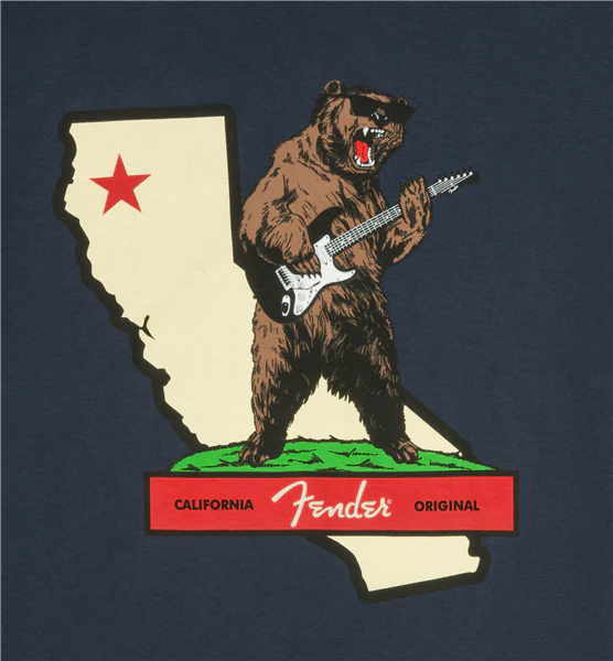 Fender Rocks Cali T-Shirt Navy M - Image 2