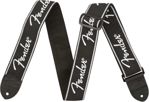 Fender Running Spaghetti Logo Strap - Black