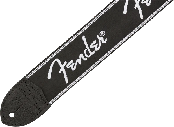 Fender Running Spaghetti Logo Strap - Black - Image 2